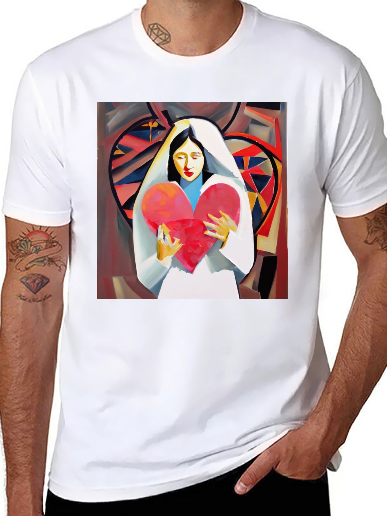 Heart Holder Graphic Tee - Stylish Unisex T-Shirt