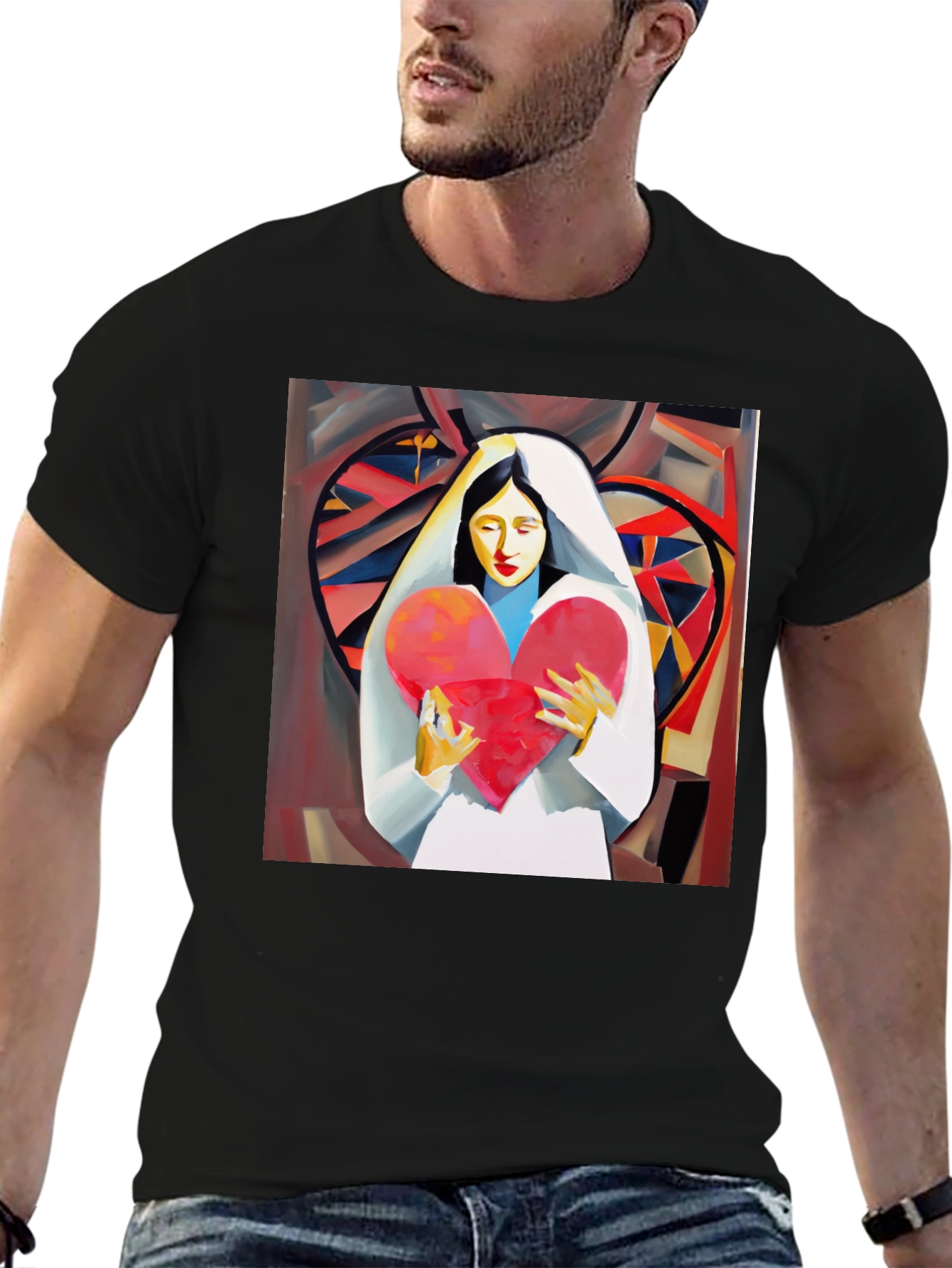 Heart Holder Graphic Tee - Stylish Unisex T-Shirt