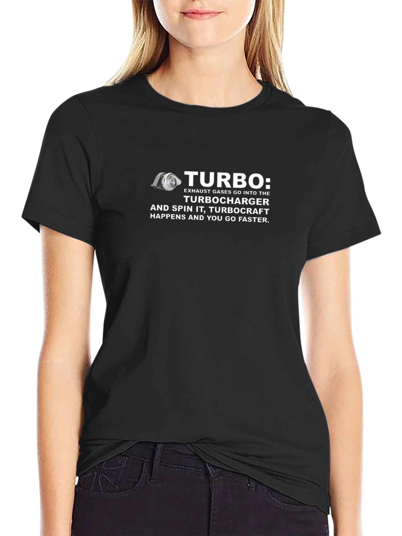 Turbocharger Humor Graphic T-Shirt - Speed Enthusiast Apparel
