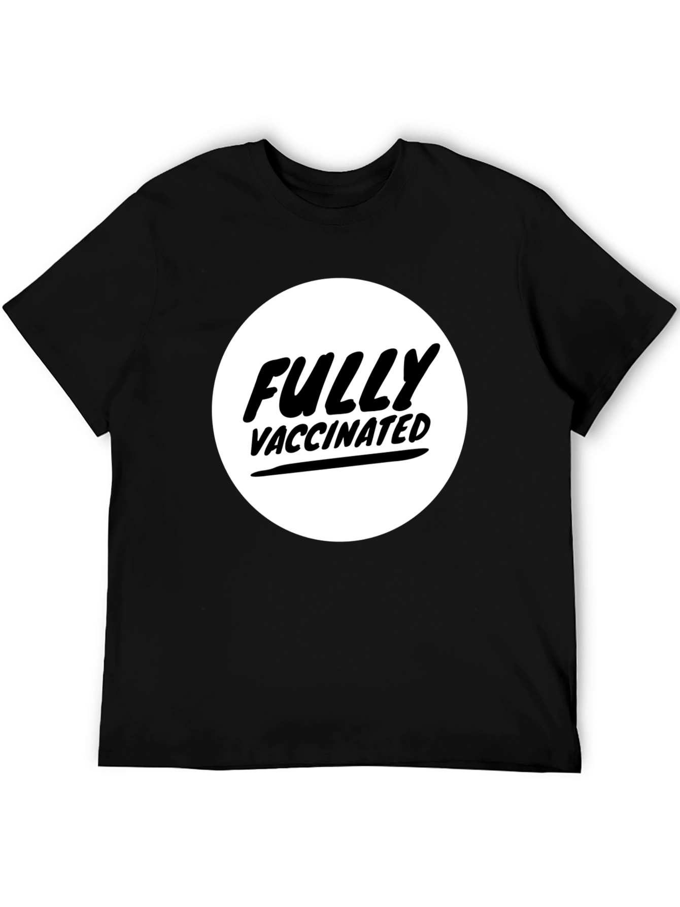 Fully Vaccinated Crew Neck T-Shirt - Black