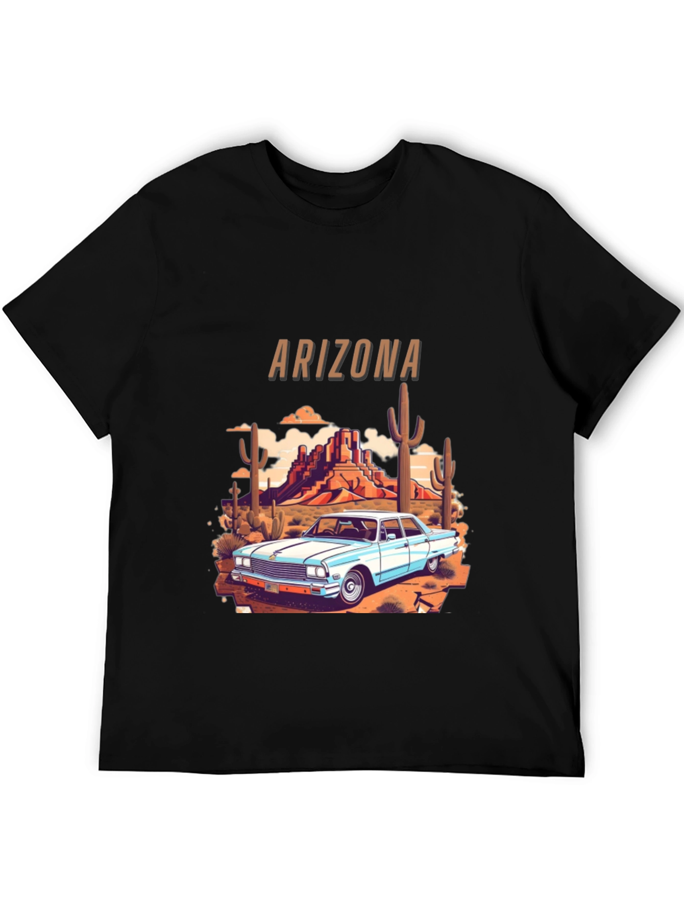 Arizona Desert Car Graphic T-Shirt