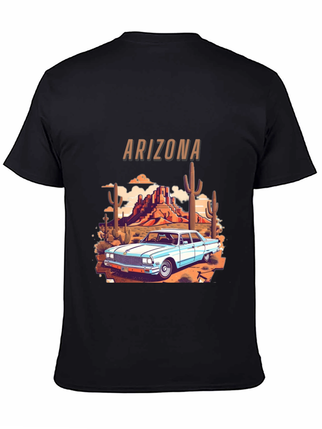Arizona Desert Car Graphic T-Shirt