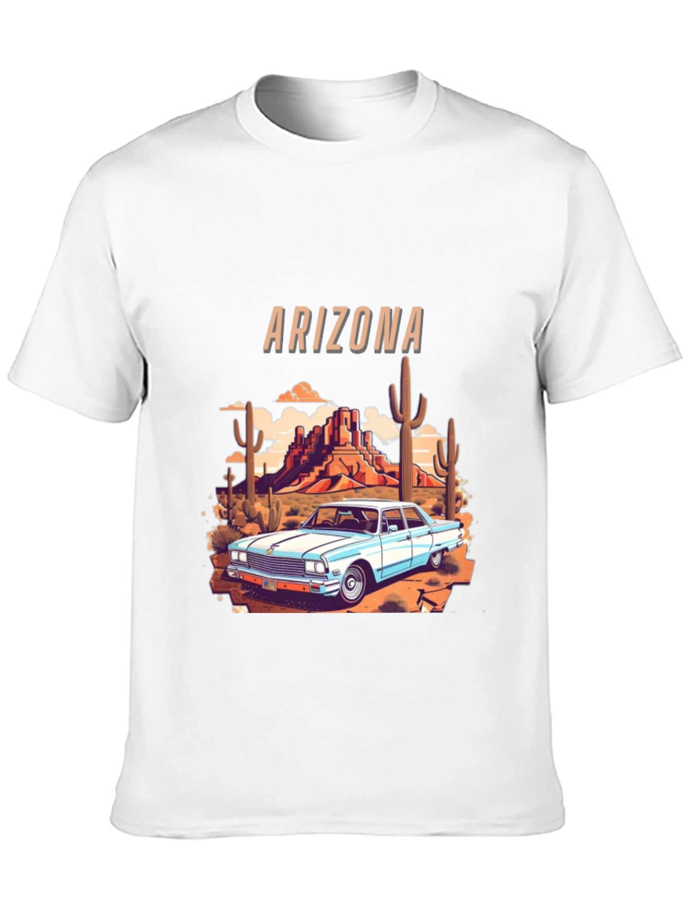Arizona Desert Car Graphic T-Shirt