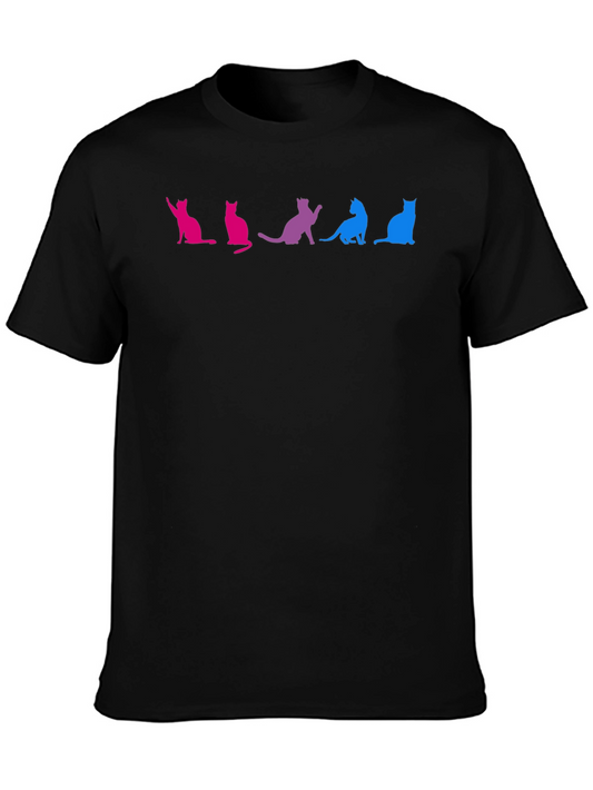 Bisexual Pride Cats Graphic T-Shirt