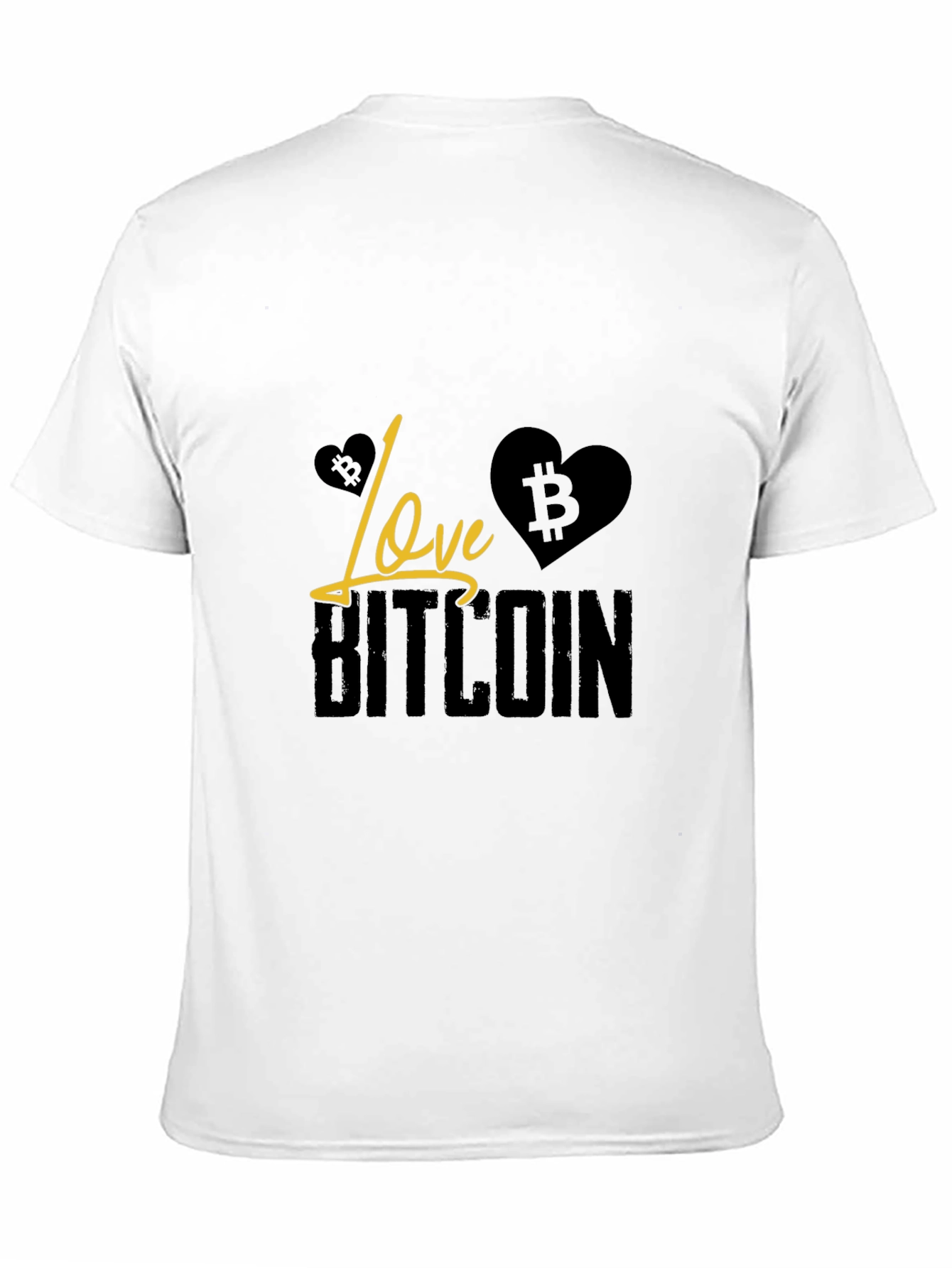 Love Bitcoin Black T-Shirt Crypto Currency Tee