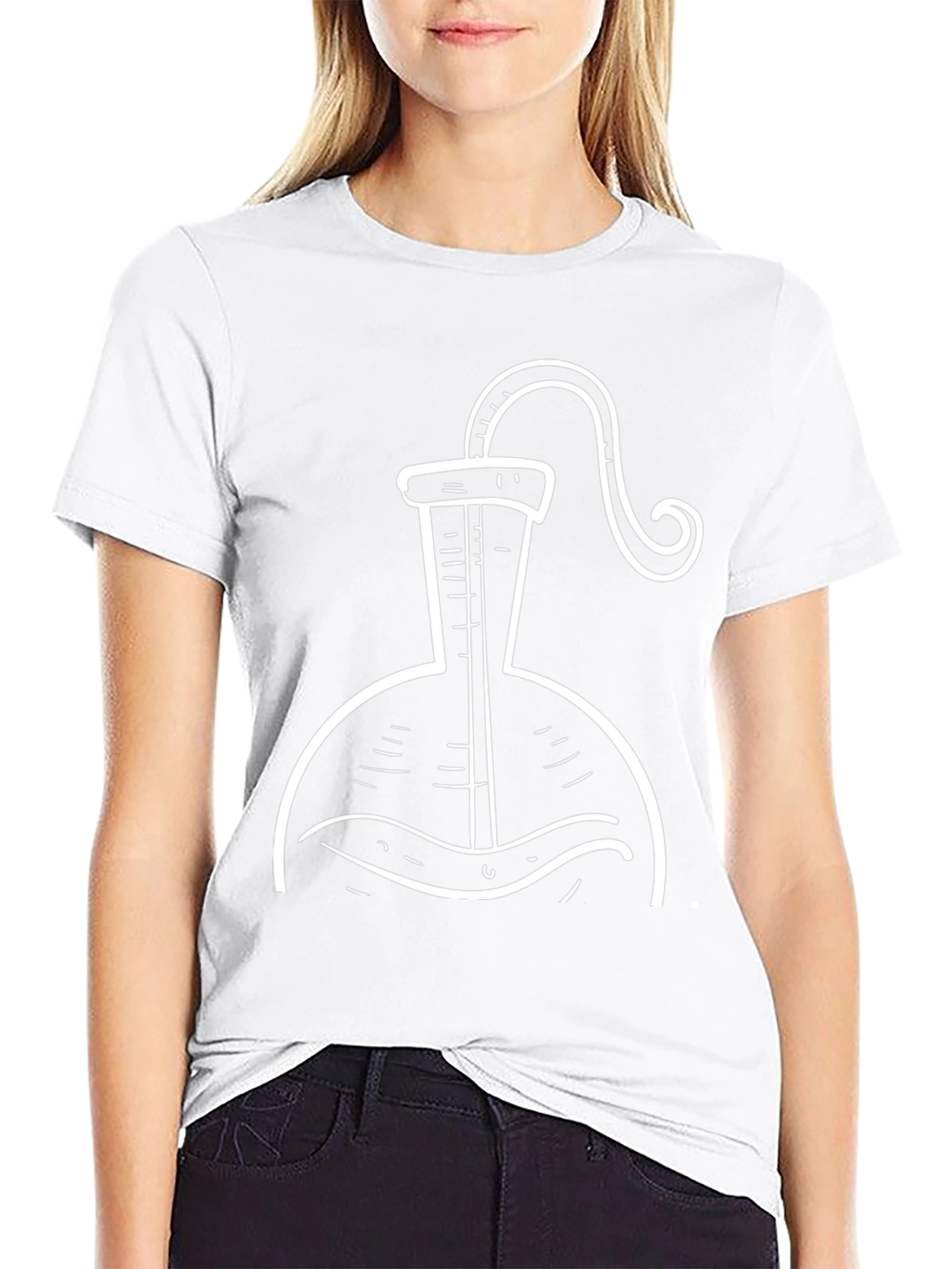Science Flask Graphic Tee - Black Cotton T-Shirt