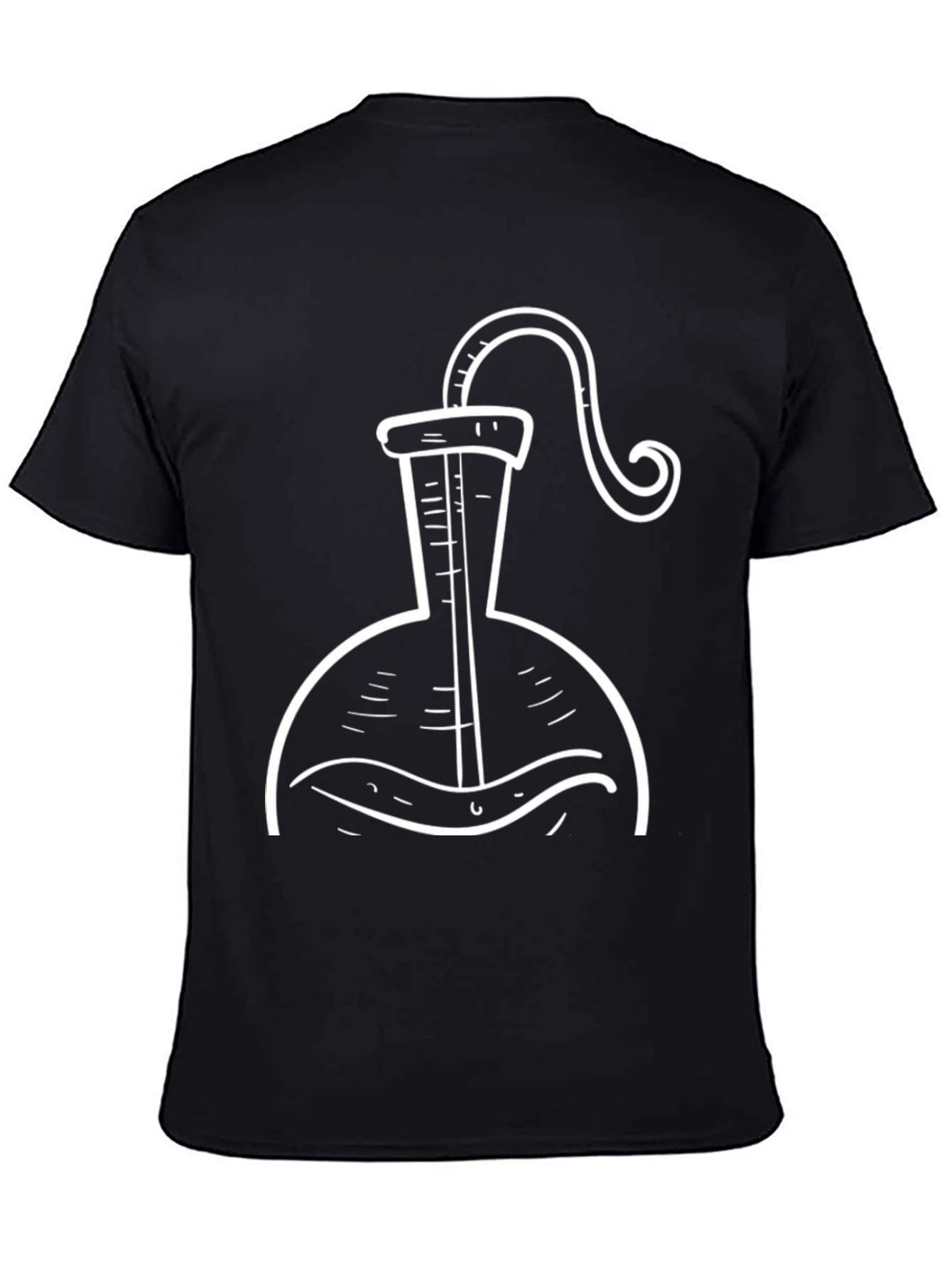 Science Flask Graphic Tee - Black Cotton T-Shirt