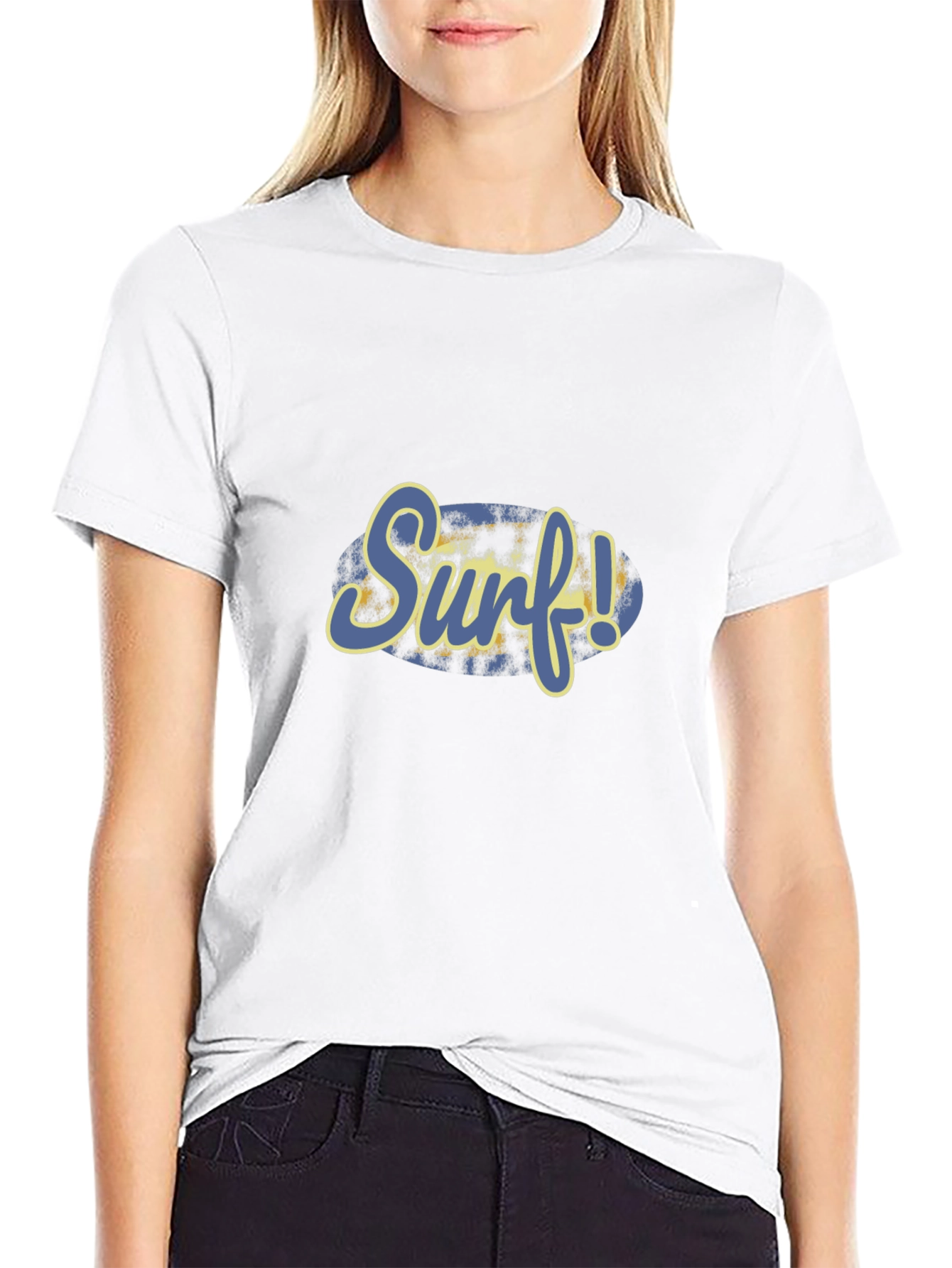 Surf! T-Shirt - Blue & Yellow Design