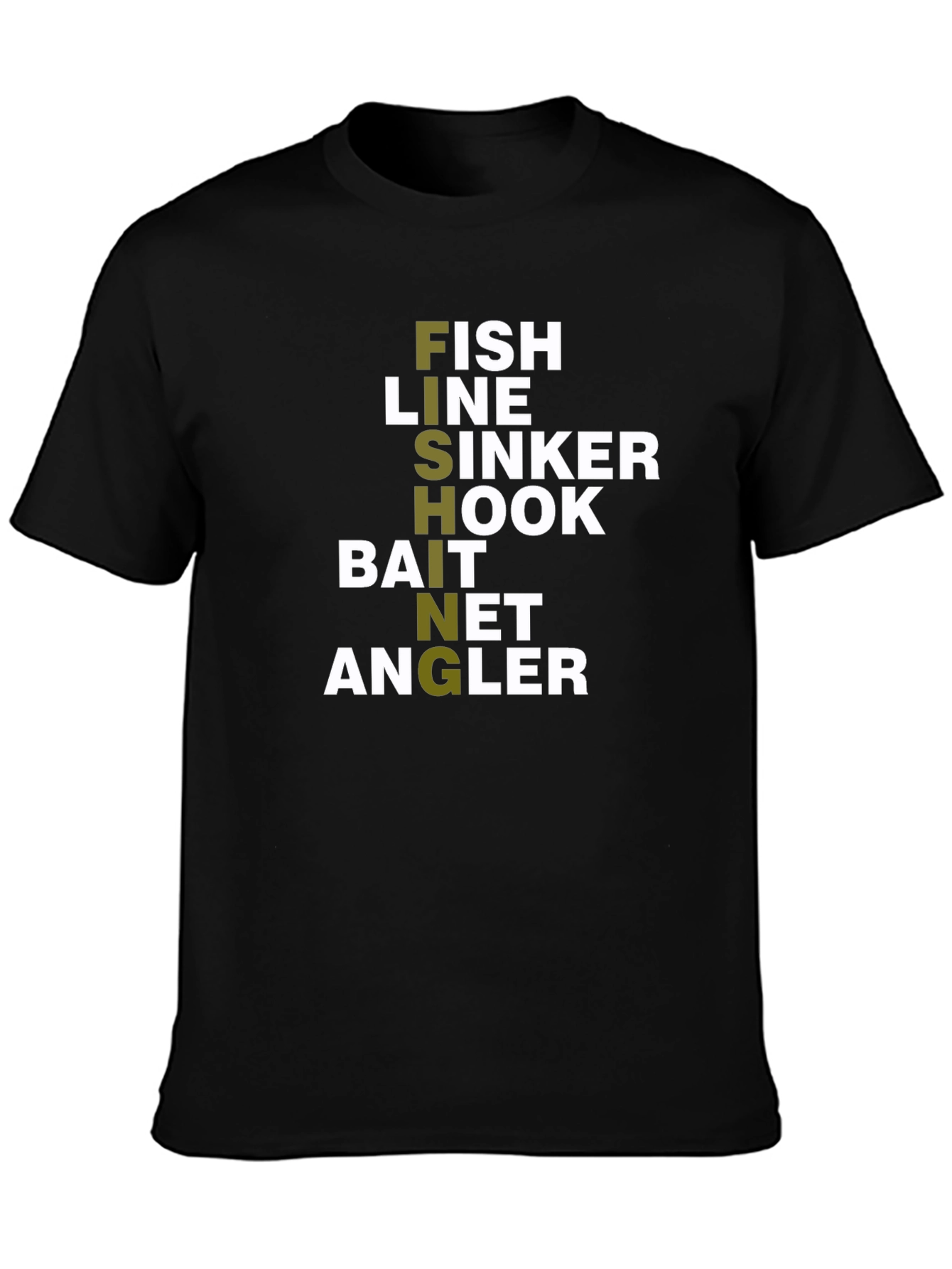 Fishing T-Shirt: Fish Hook Line Bait Angler Design