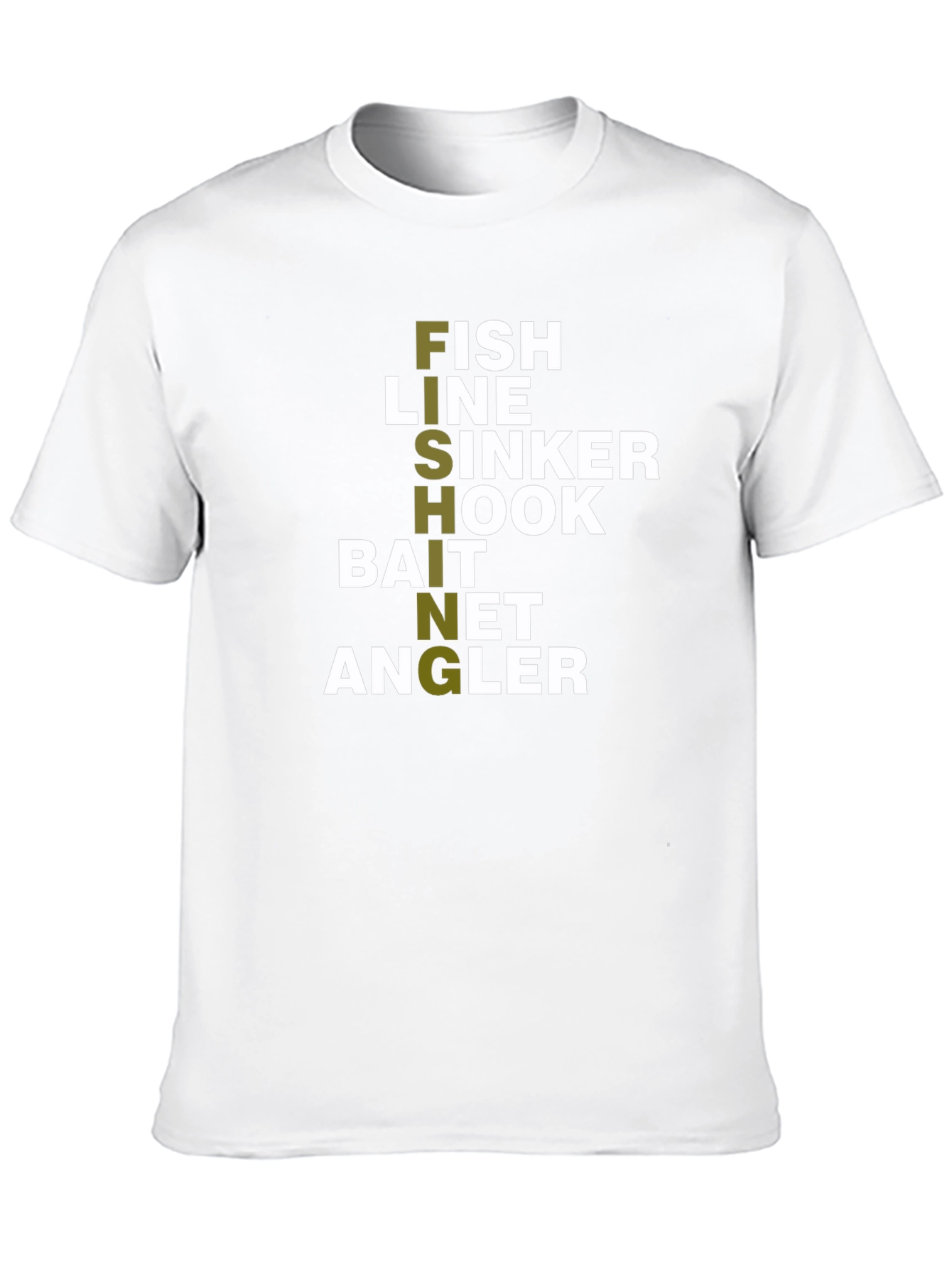 Fishing T-Shirt: Fish Hook Line Bait Angler Design