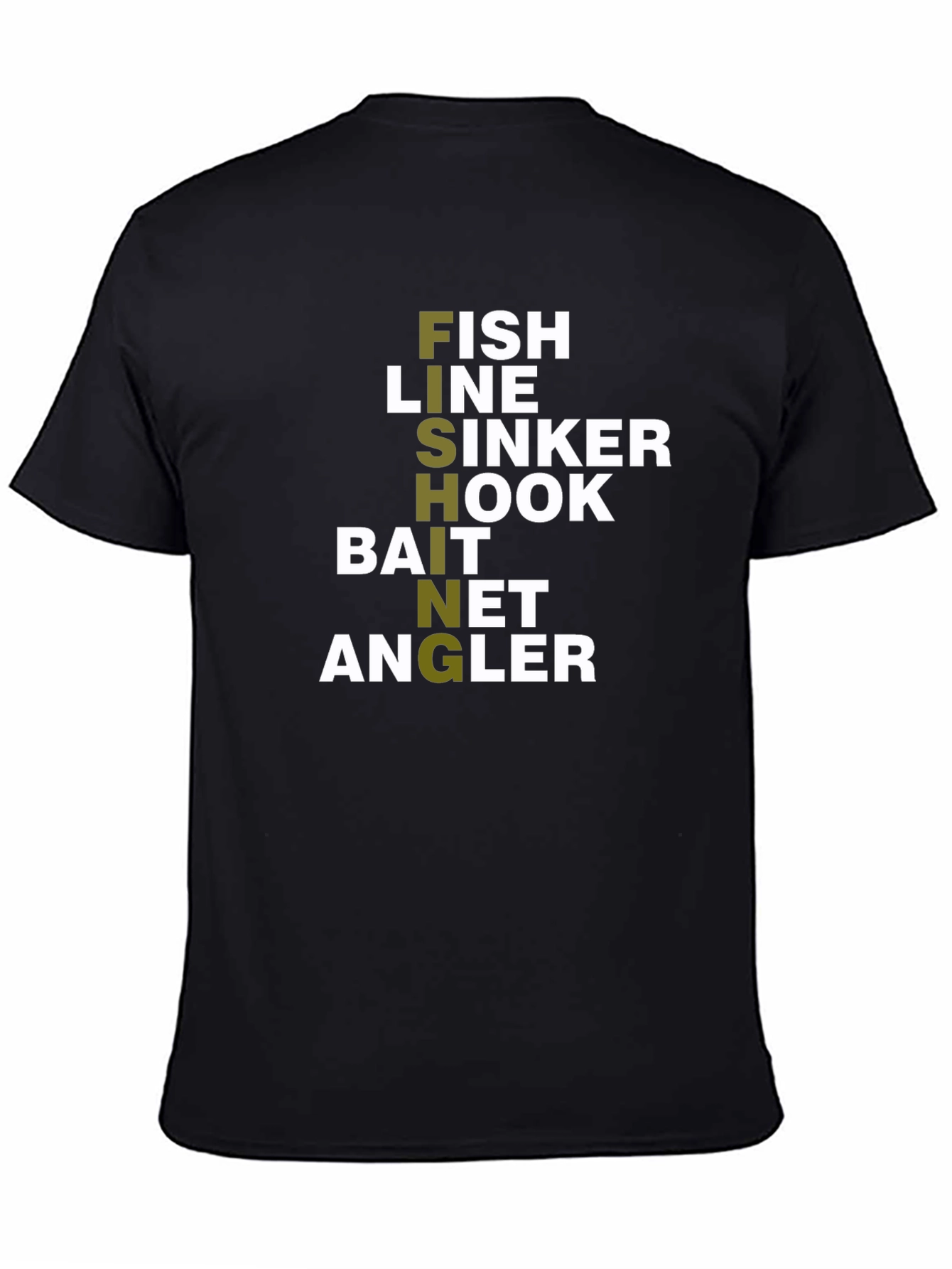 Fishing T-Shirt: Fish Hook Line Bait Angler Design