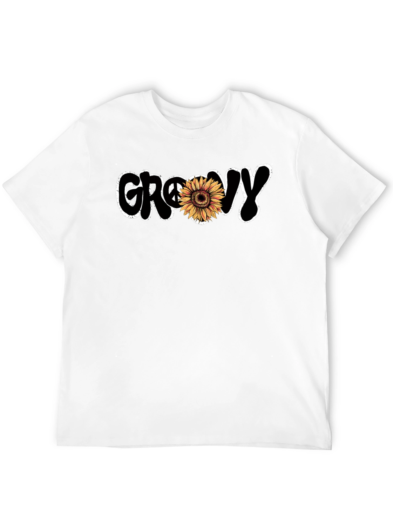 Groovy Sunflower Graphic T-Shirt - Retro Style Tee
