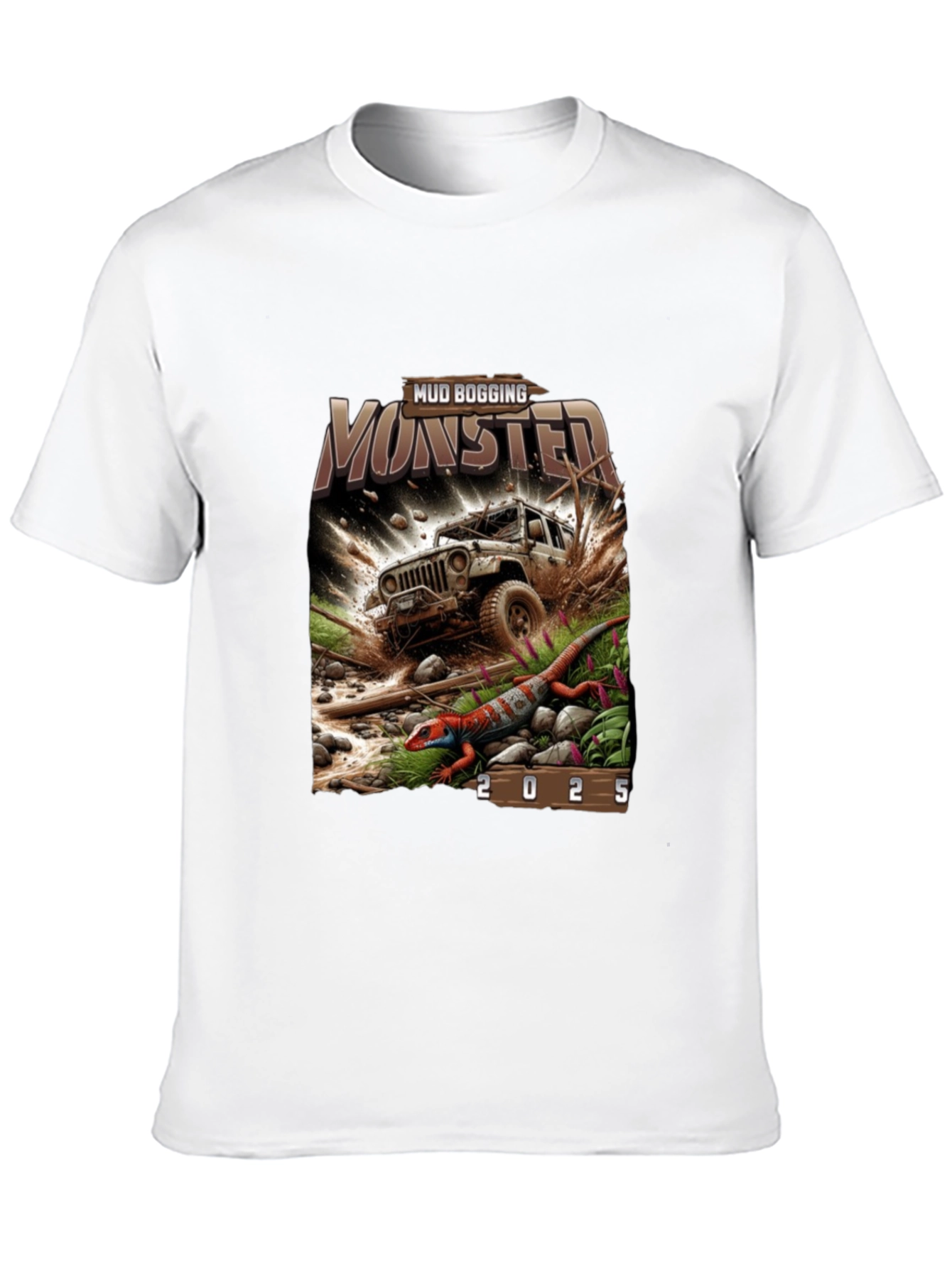 Mud Bogging Monster 2025 Black T-Shirt