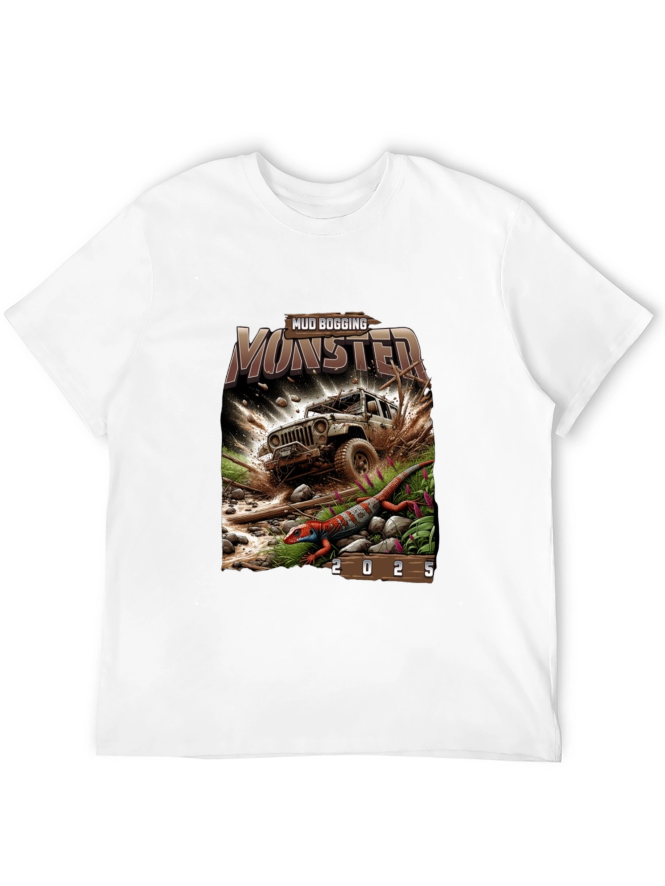 Mud Bogging Monster 2025 Black T-Shirt