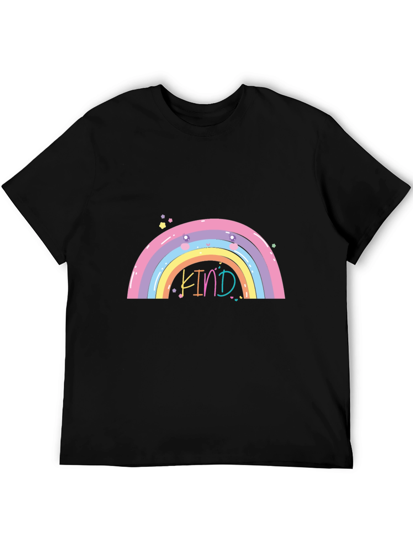Kind Rainbow Graphic Tee - Black Casual T-Shirt