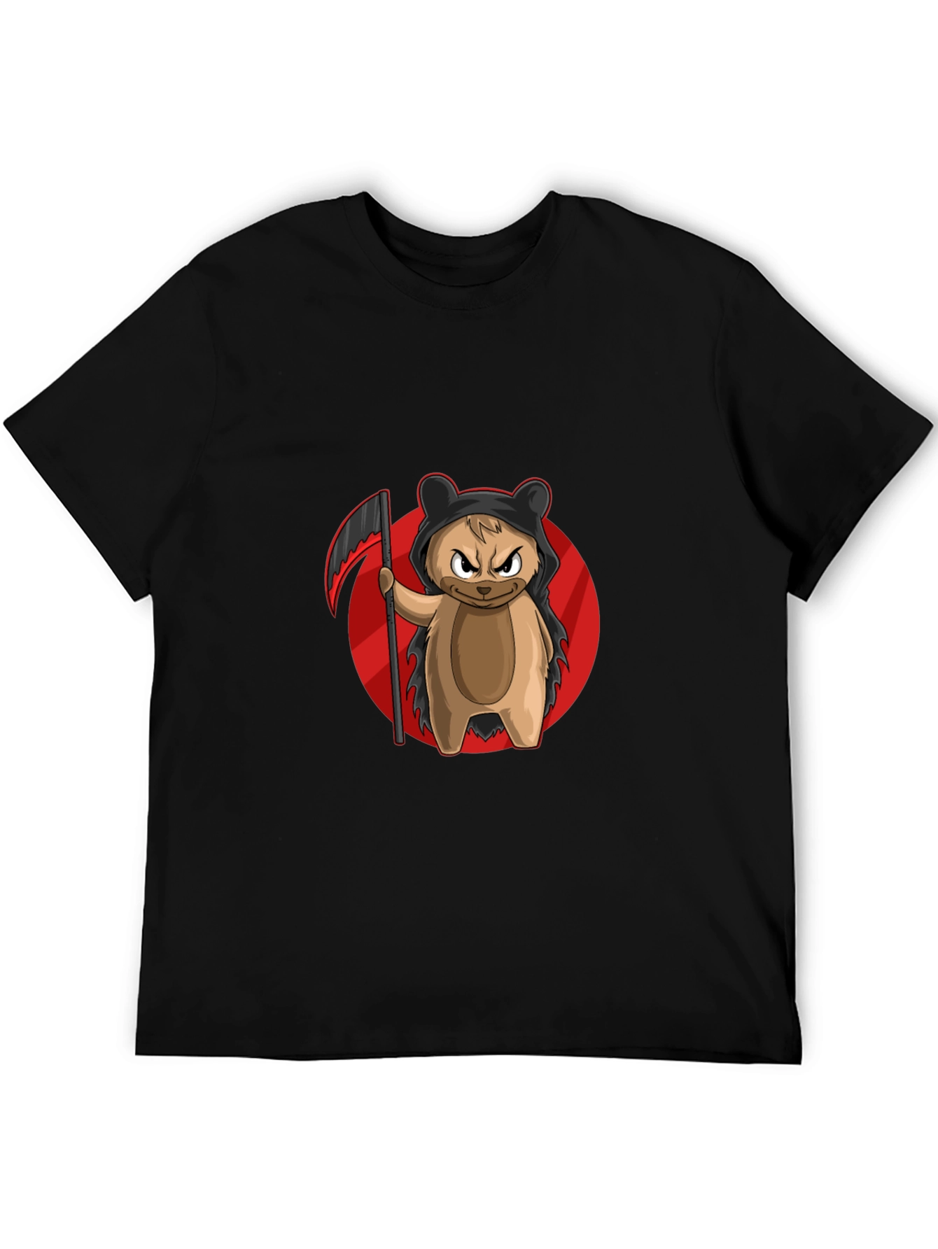 Grim Reaper Bear T-Shirt - Cool Cartoon Graphic Tee