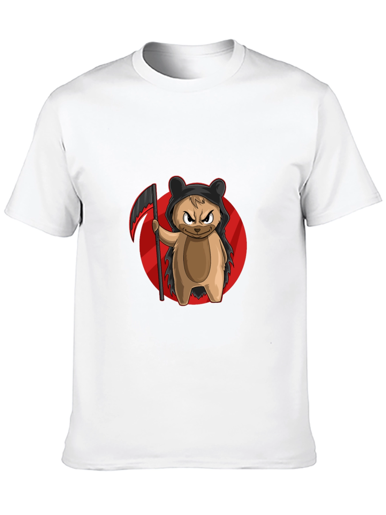 Grim Reaper Bear T-Shirt - Cool Cartoon Graphic Tee