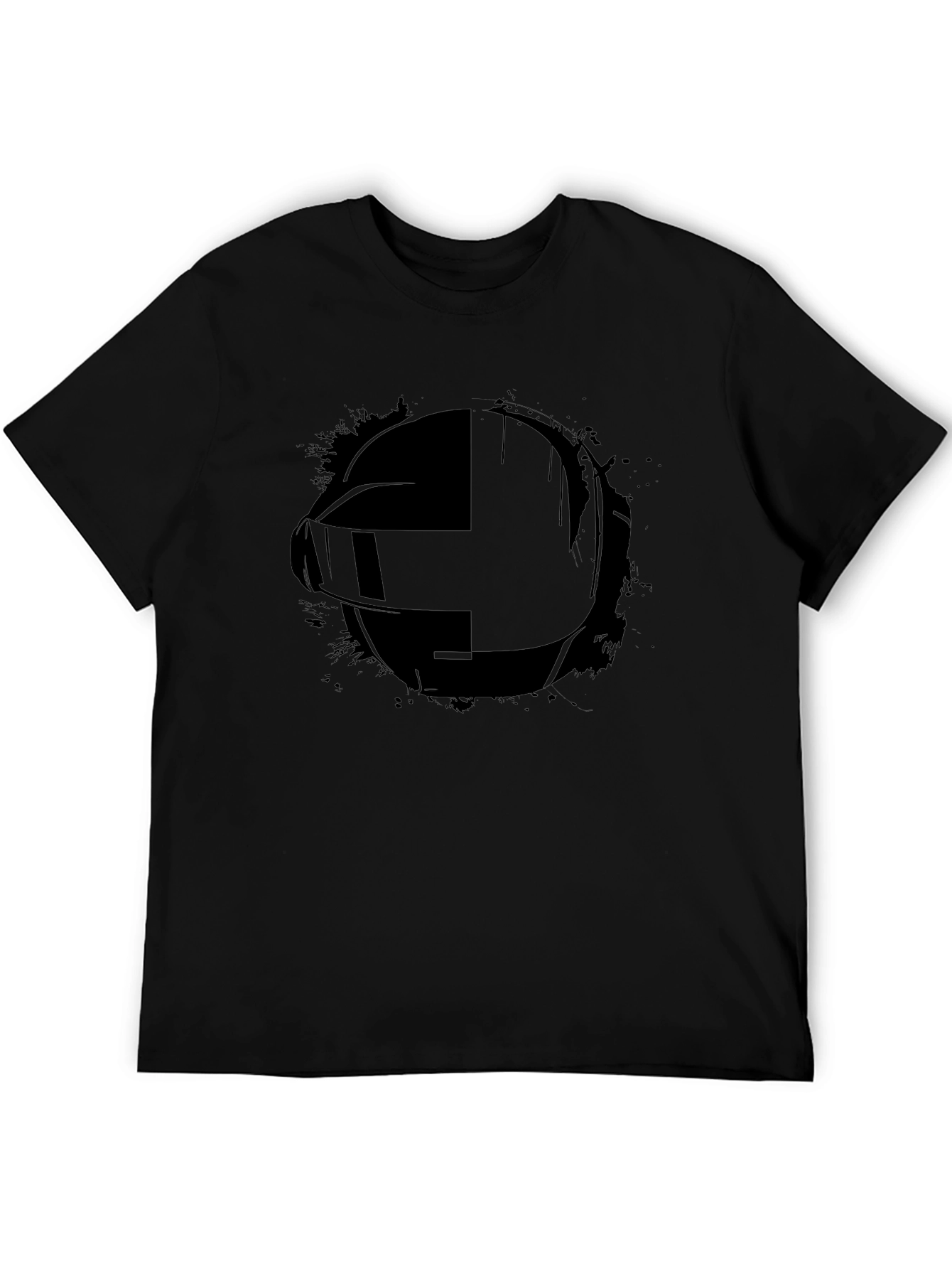 Daft Punk Style Black Graphic Tee