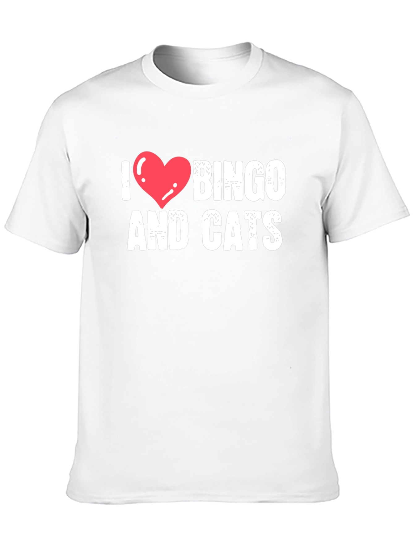 I Heart Bingo and Cats Black T-Shirt