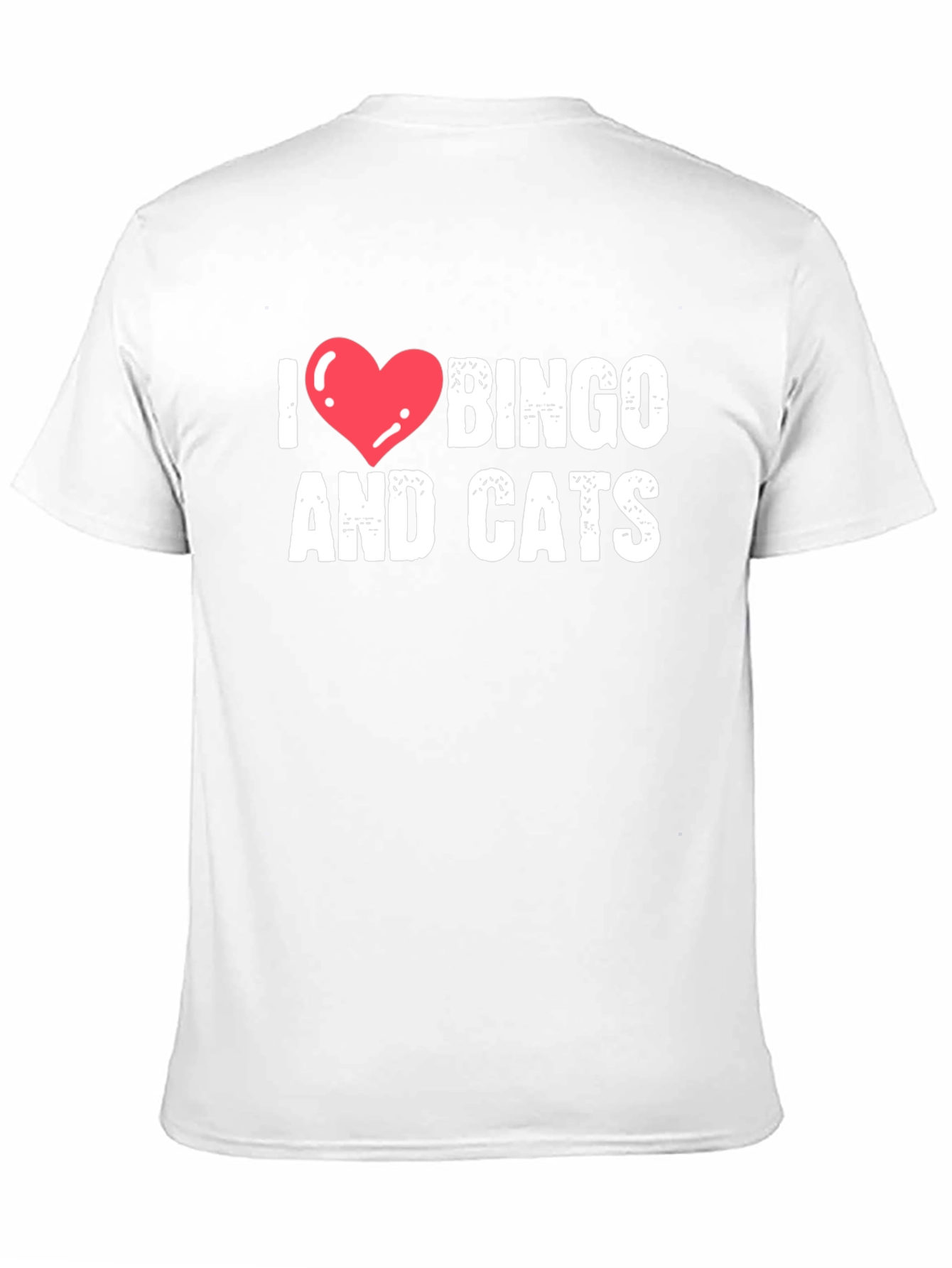 I Heart Bingo and Cats Black T-Shirt