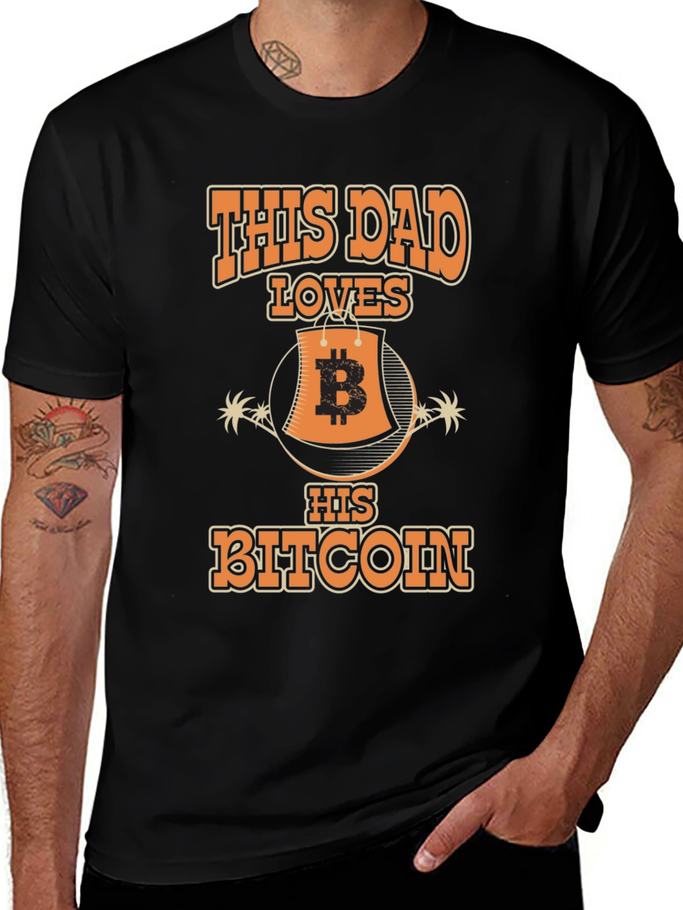This Dad Loves His Bitcoin T-Shirt Cryptocurrency