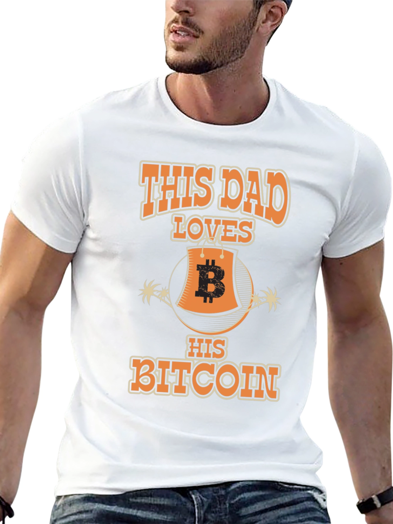 This Dad Loves His Bitcoin T-Shirt Cryptocurrency