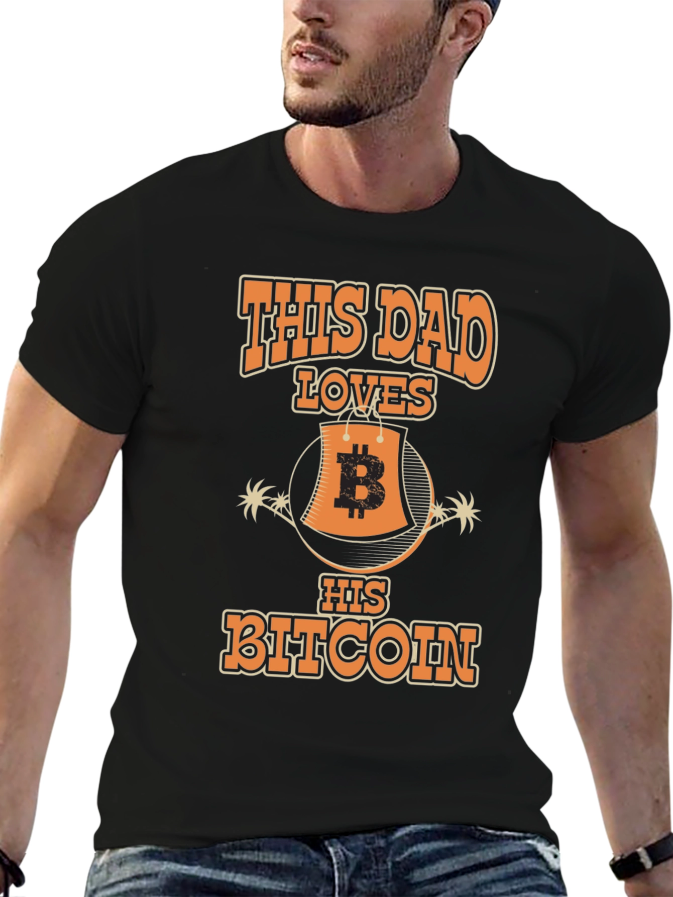 This Dad Loves His Bitcoin T-Shirt Cryptocurrency