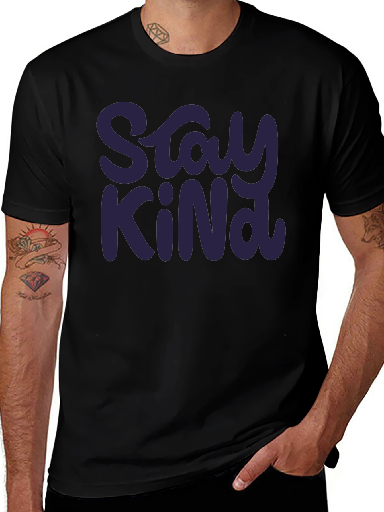 Stay Kind Graphic Tee - Soft Cotton Casual Shirt