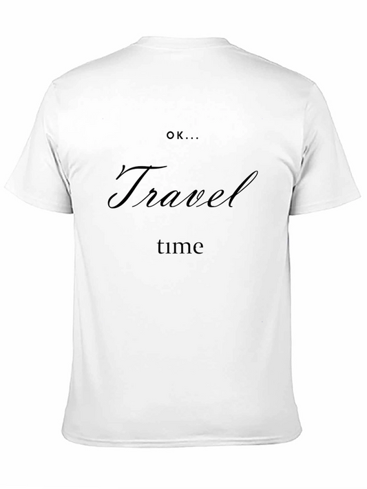 Travel Time Graphic Tee - Black Crew Neck