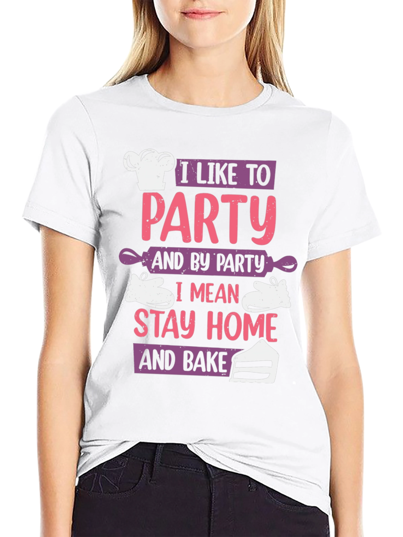 I Like To Party and Bake Graphic T-Shirt