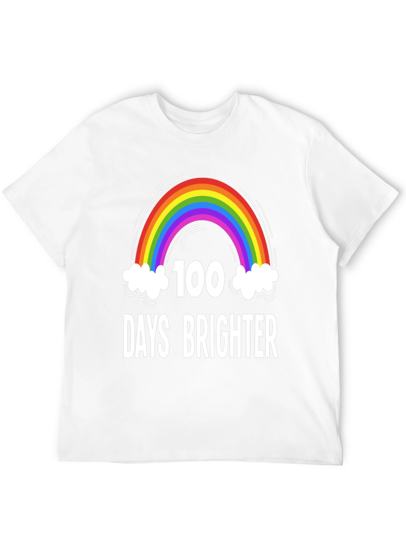 100 Days Brighter Rainbow T-Shirt