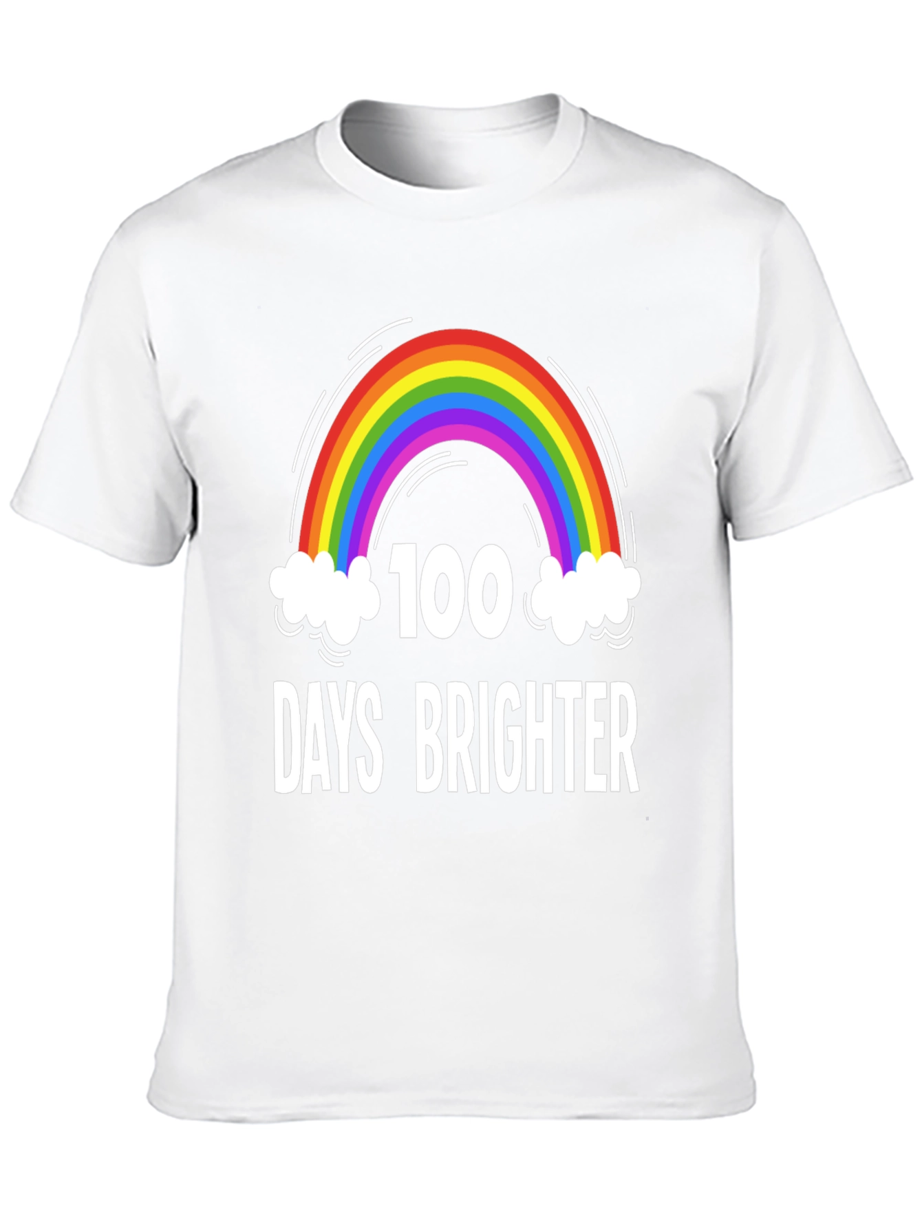 100 Days Brighter Rainbow T-Shirt