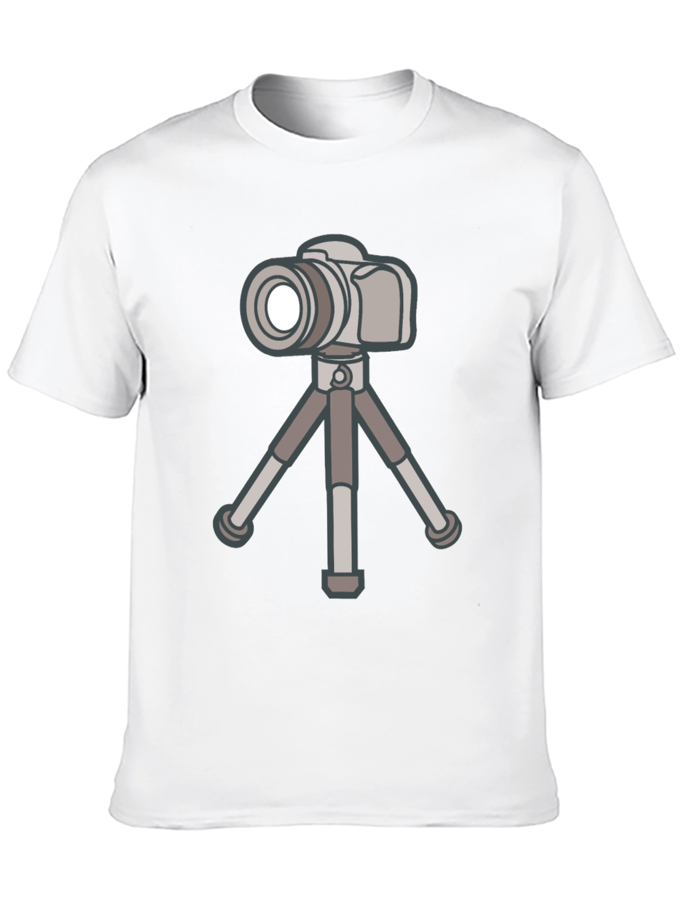 Camera on Tripod Graphic Tee - Photography Lover Shirt