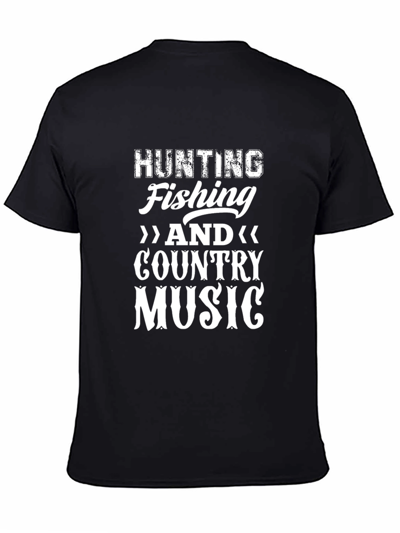 Hunting Fishing Country Music Graphic T-Shirt