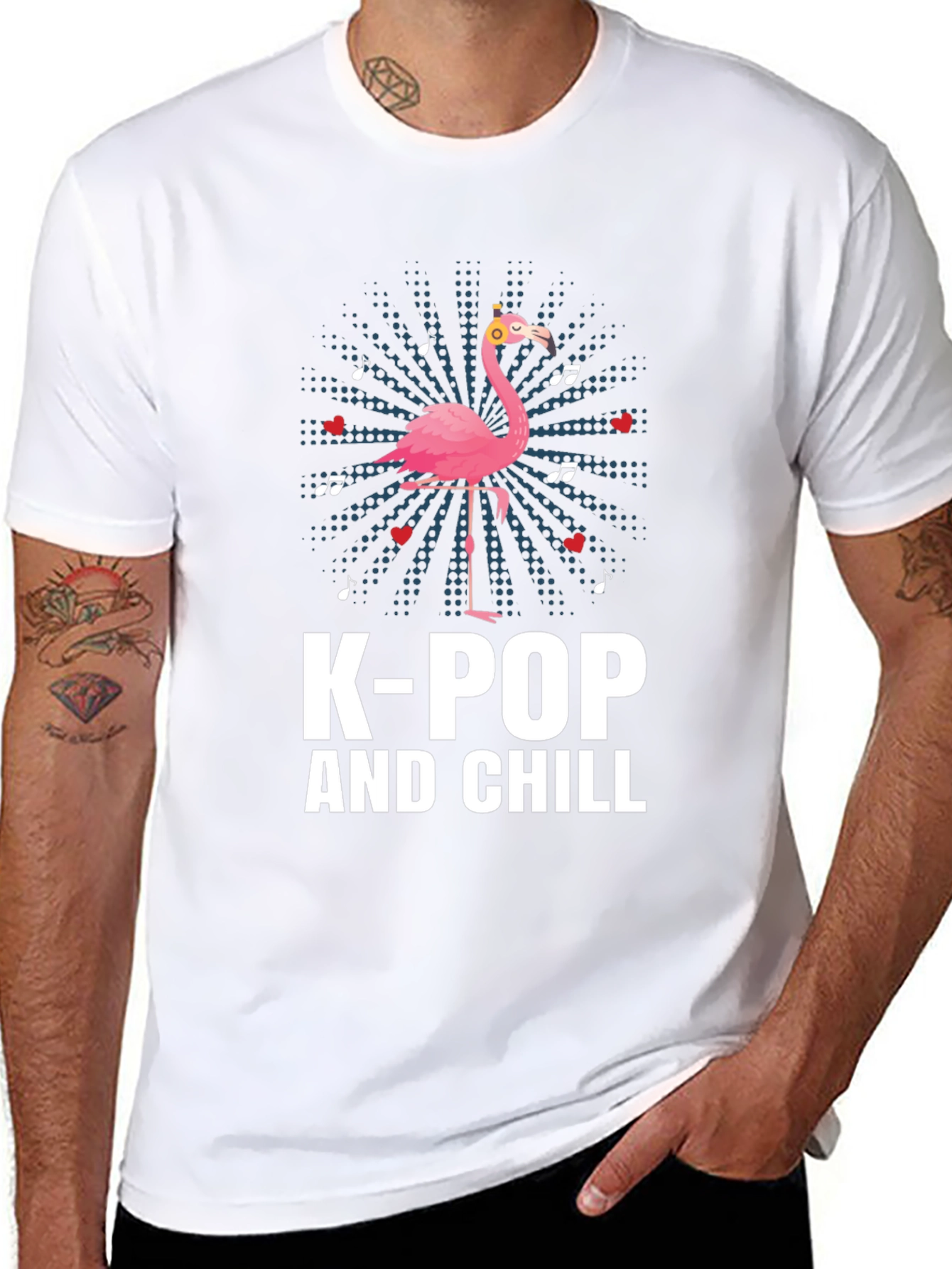 K-Pop and Chill Flamingo T-Shirt