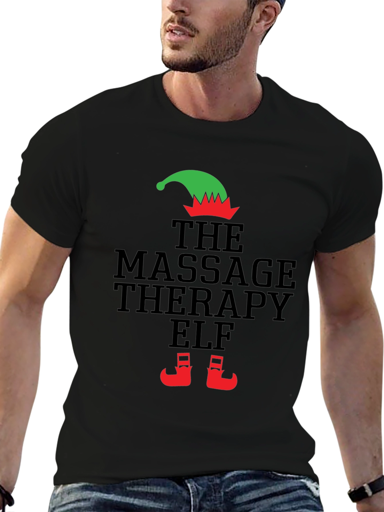 Massage Therapy Elf Christmas T-Shirt