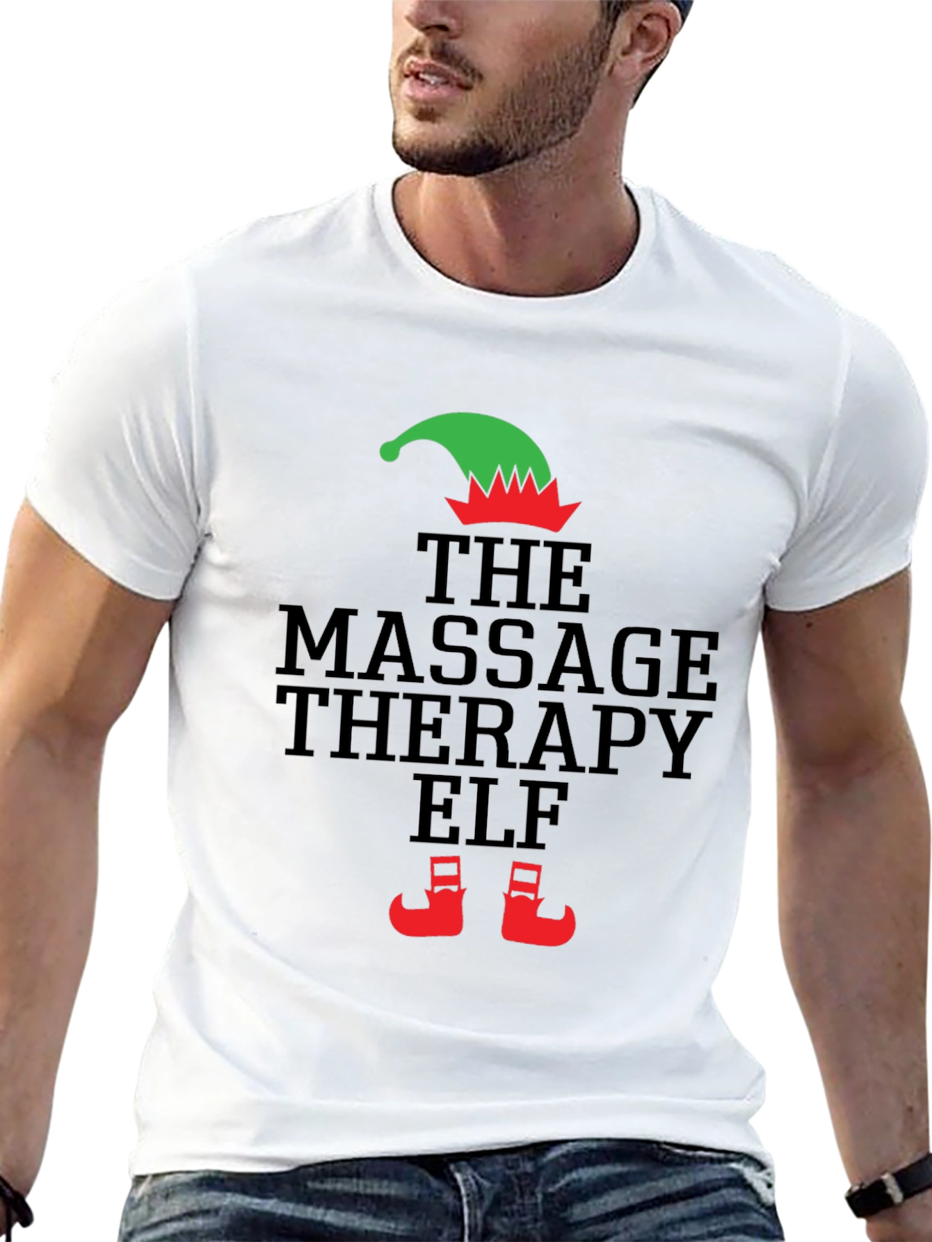 Massage Therapy Elf Christmas T-Shirt