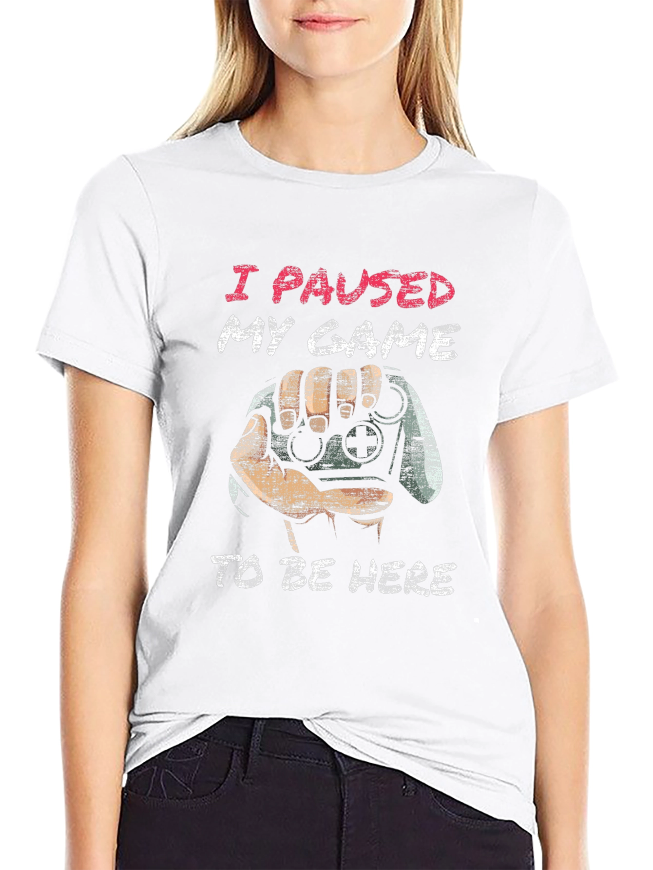 Funny Gamer T-Shirt - Paused My Game Graphic Tee