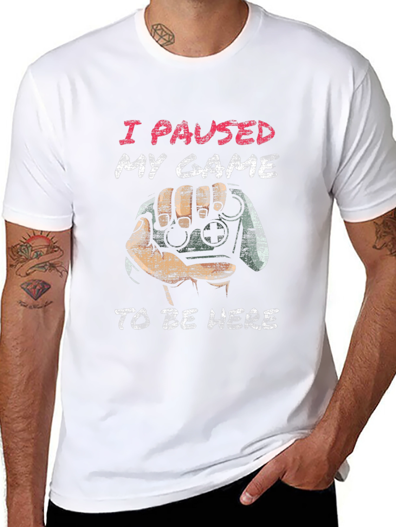 Funny Gamer T-Shirt - Paused My Game Graphic Tee