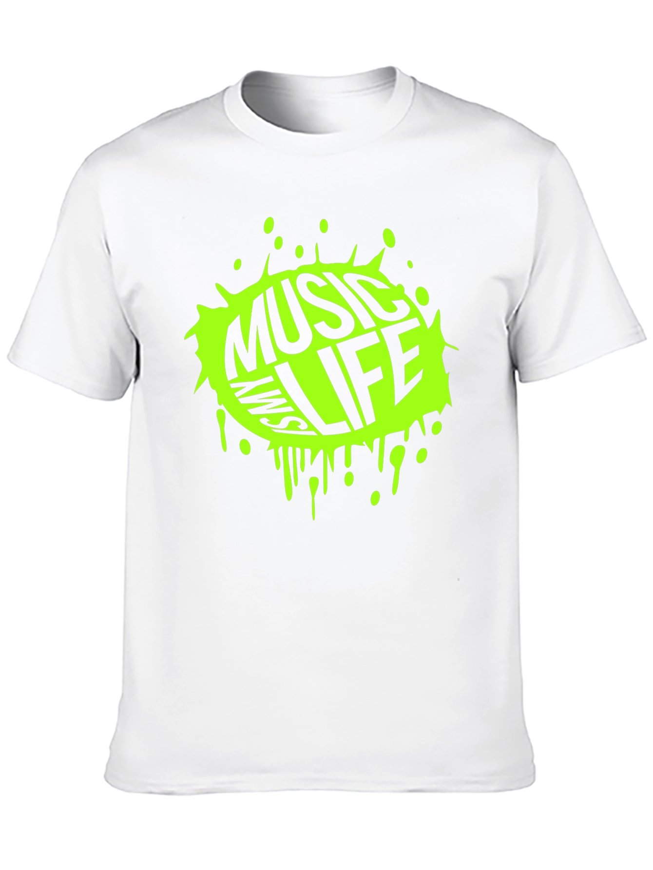 Music is Life Black Graphic T-Shirt