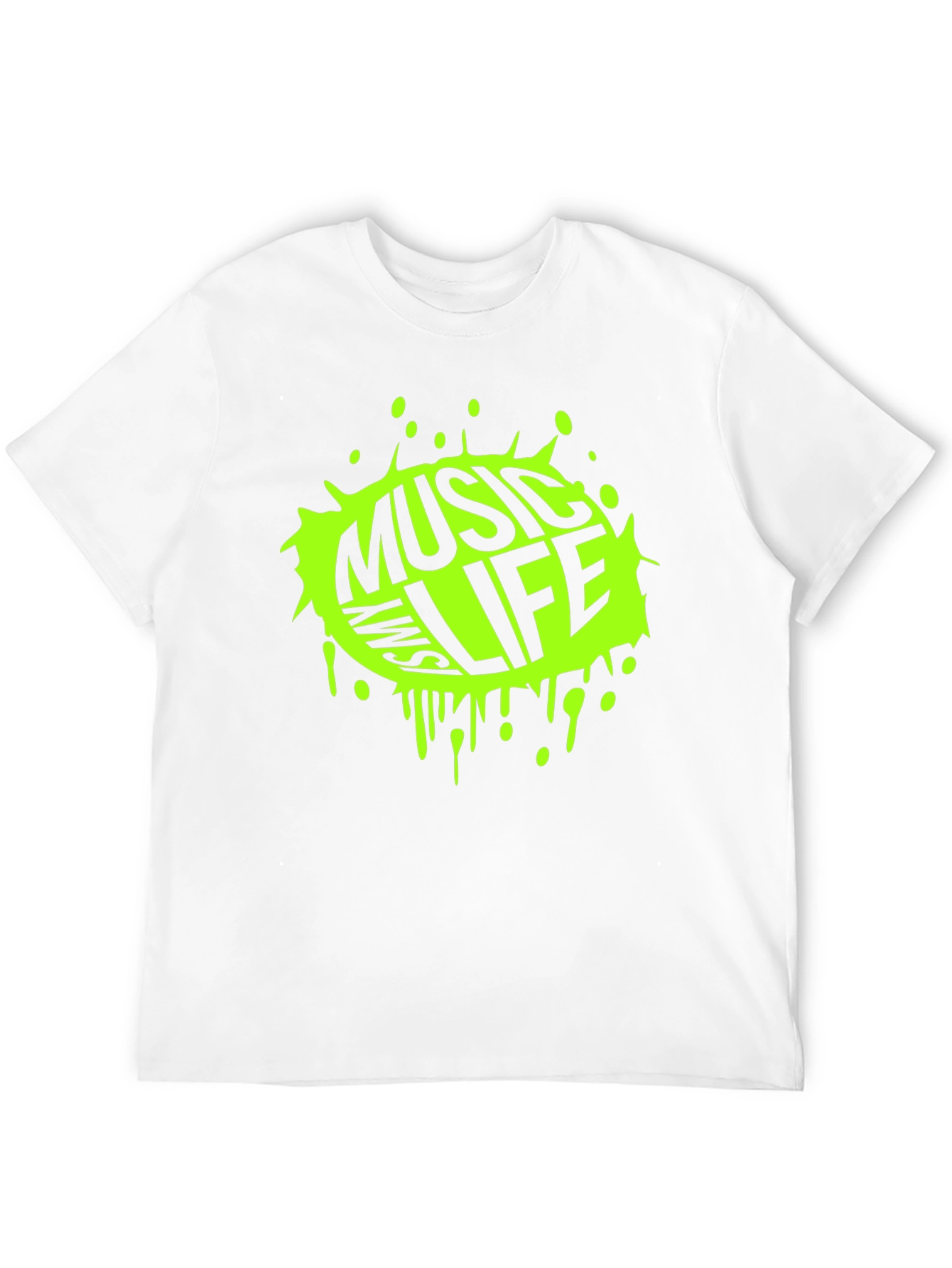Music is Life Black Graphic T-Shirt