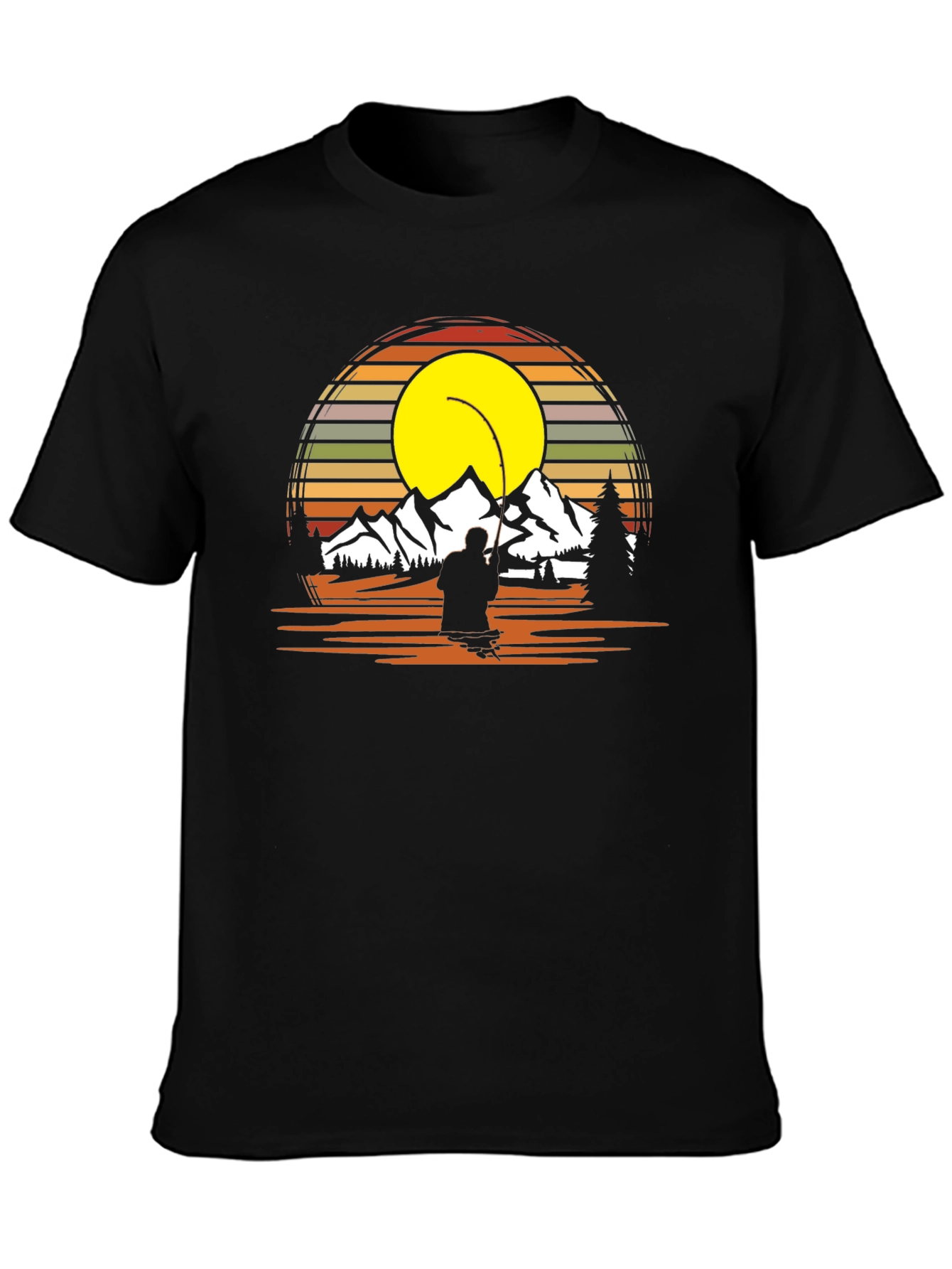Fishing Retro Graphic T-Shirt