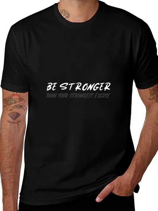 Be Stronger T-Shirt: Motivational Black Tee for Fitness