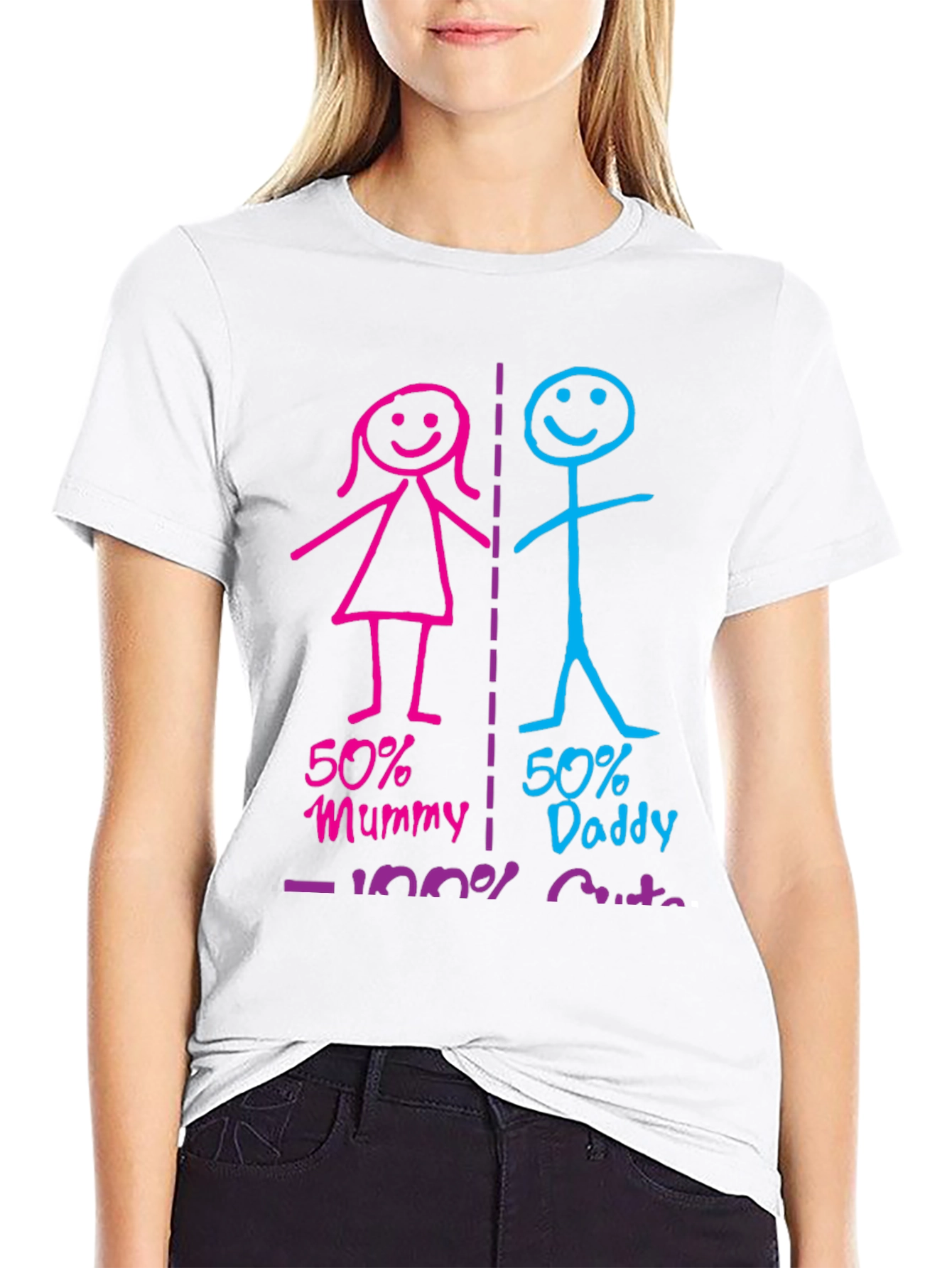 50% Mummy 50% Daddy 100% Cute Graphic T-Shirt