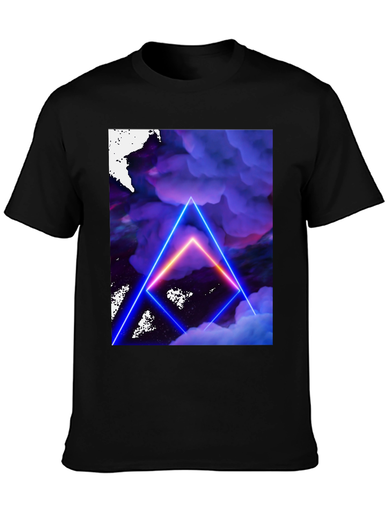 Neon Triangle Cloudscape Graphic Tee