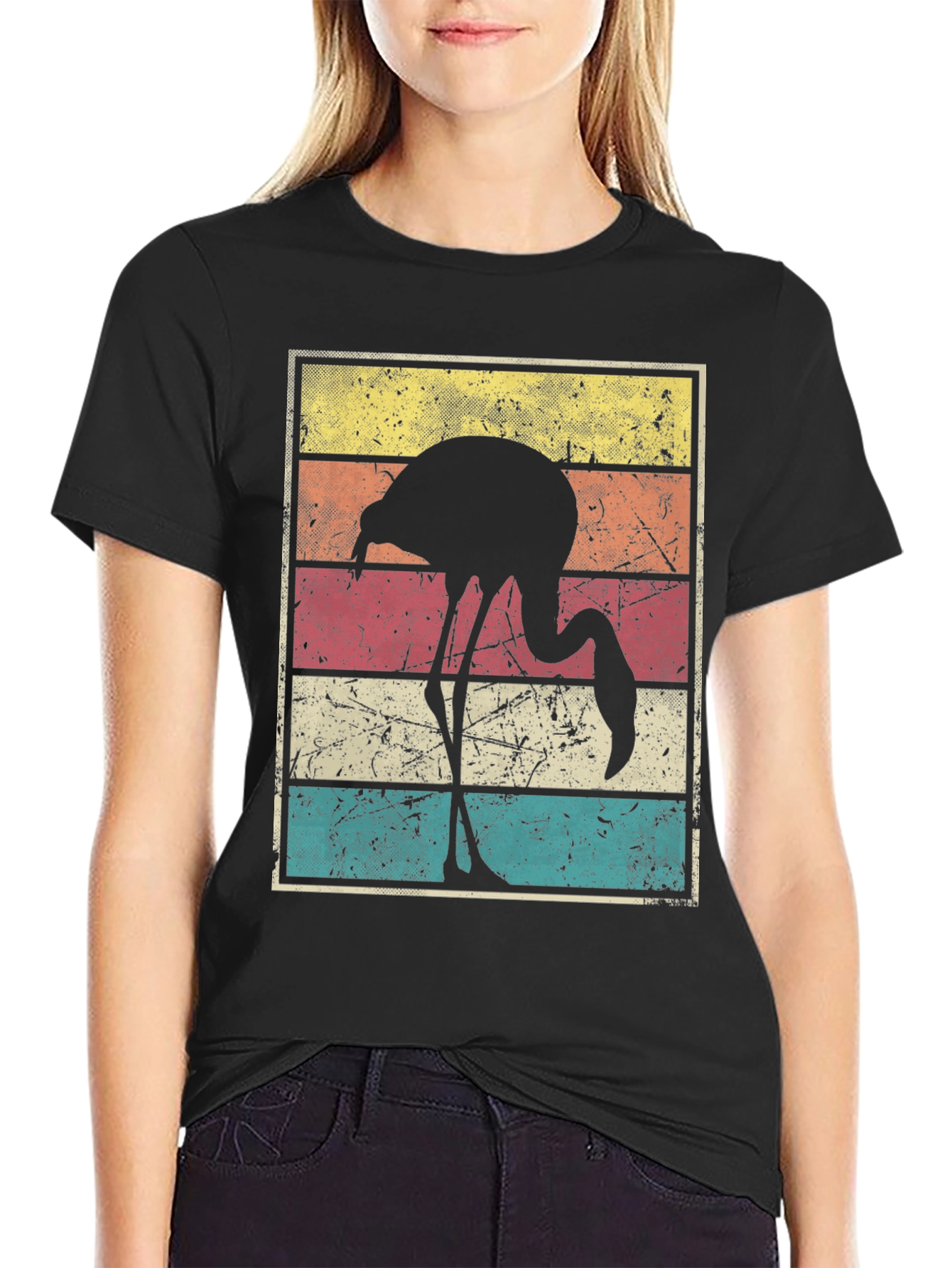 Retro Flamingo Graphic T-Shirt