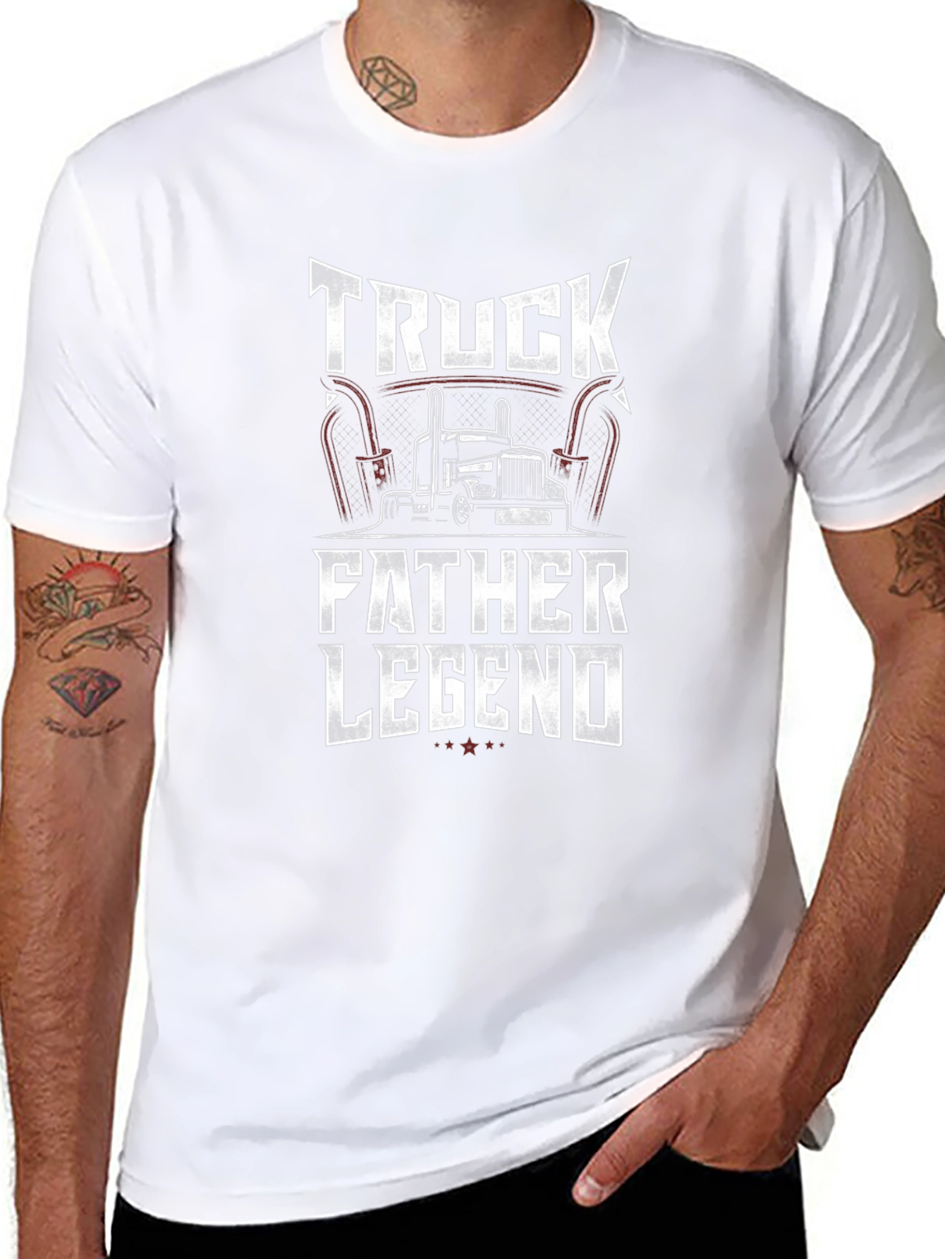 Truck Father Legend Black Graphic Tee