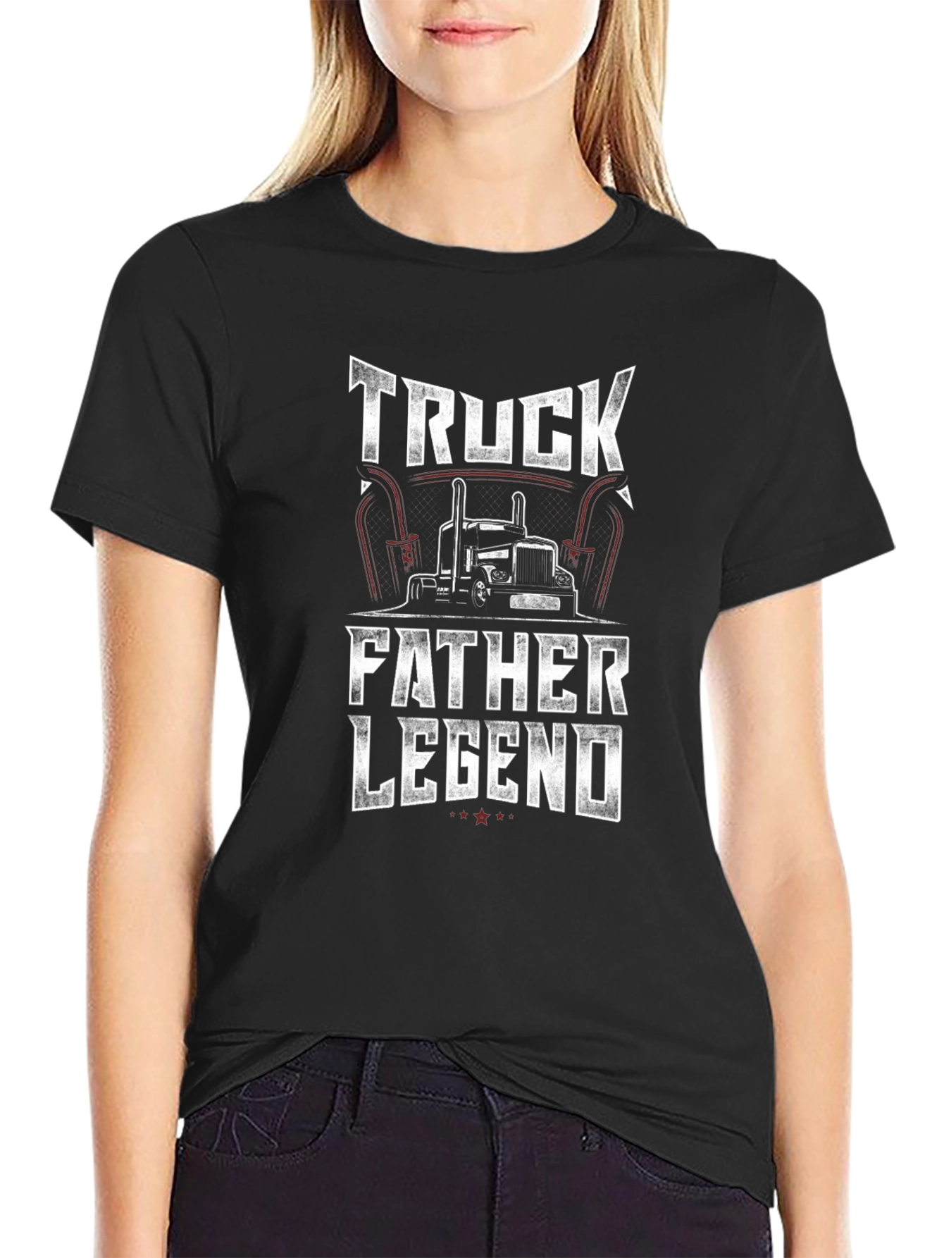 Truck Father Legend Black Graphic Tee