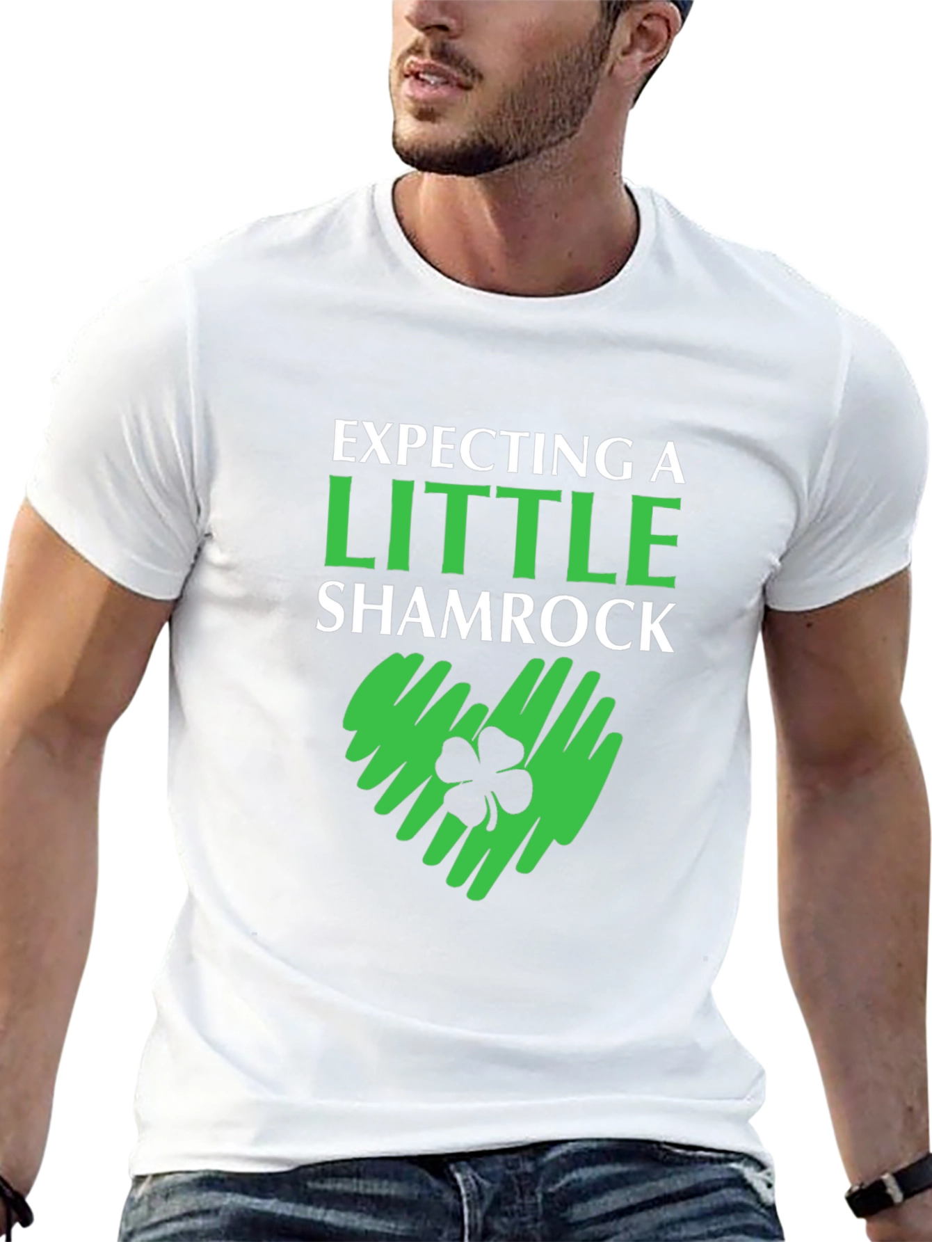 Expecting a Little Shamrock St. Patricks Day Tee