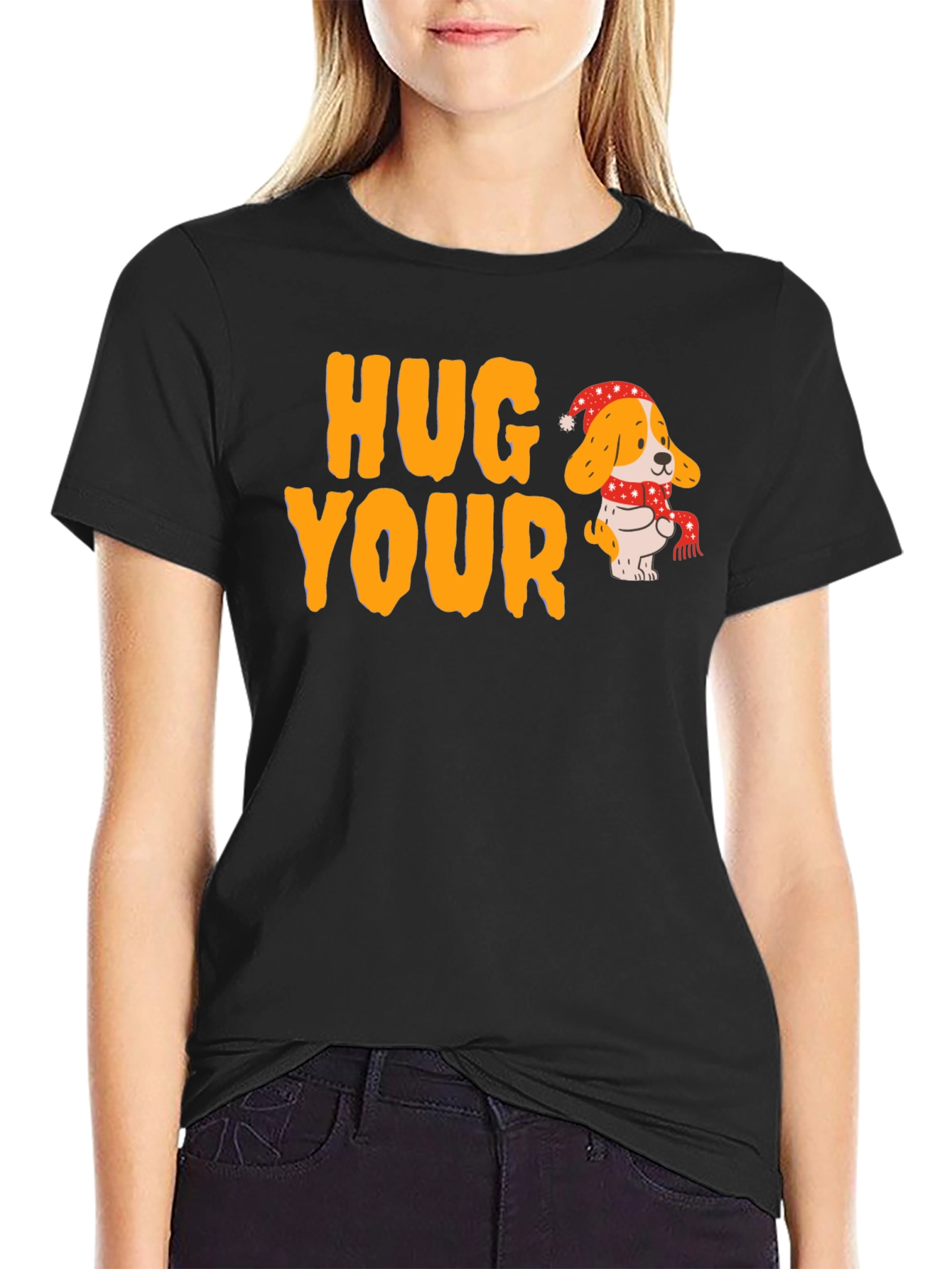 Hug Your Dog T-Shirt Holiday Beagle Tee